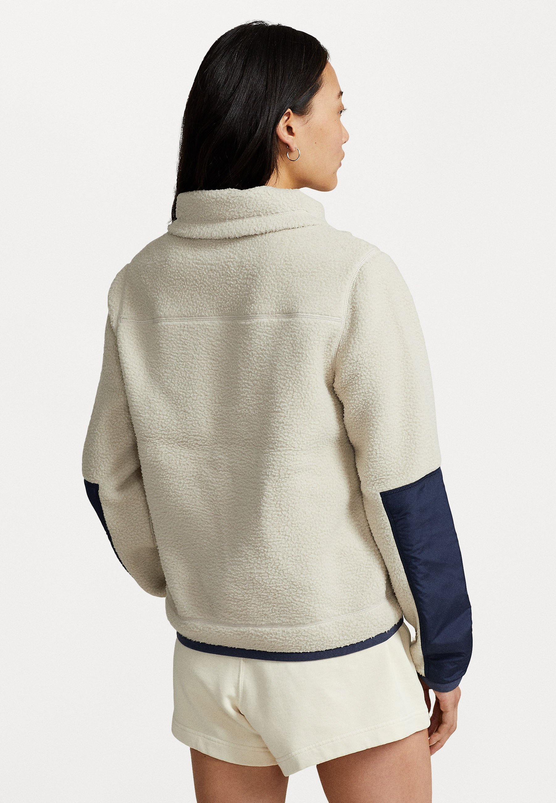 Polo Ralph Lauren LONG SLEEVE FULL ZIP - Fleece jacket - clubhouse cream/boston navy/beige