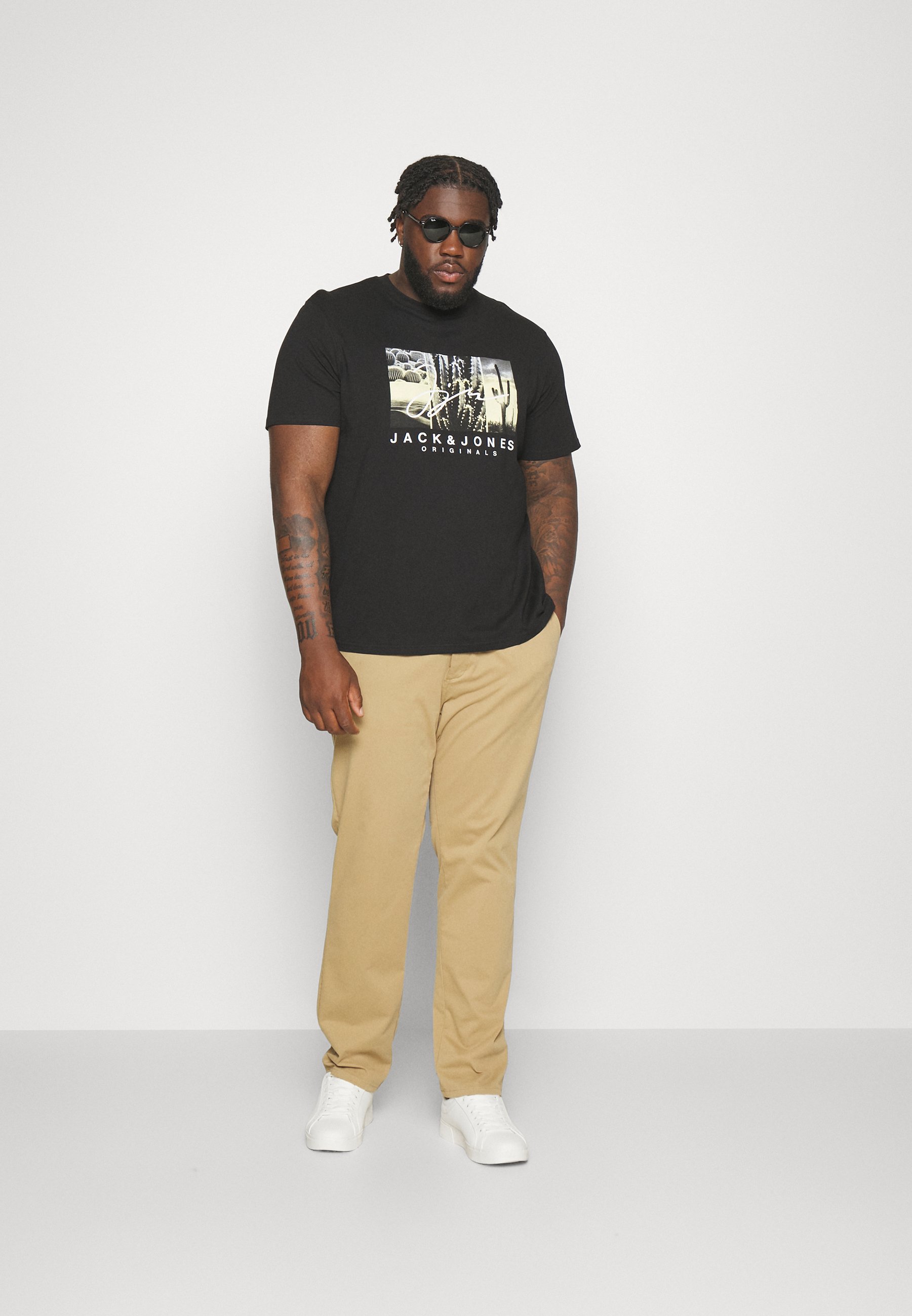 Jack &Jones JORSPLASH PHOTO TEE CREW NECK  - Print T-shirt - black