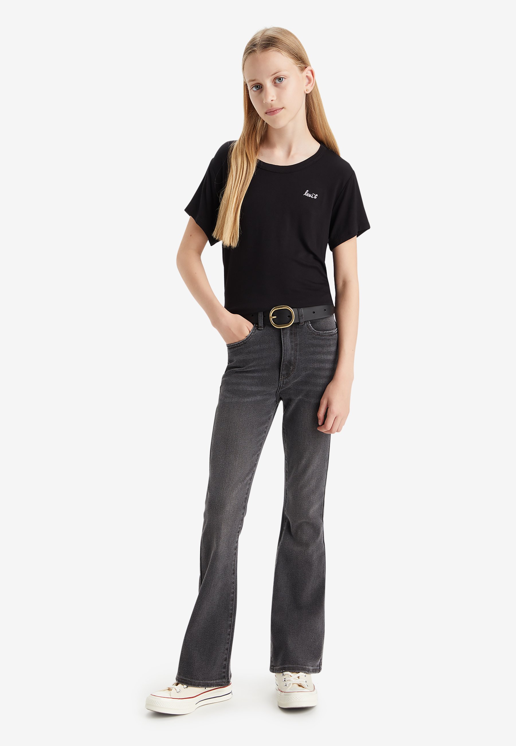 Levi's® HIGH RISE FLARE - Flared Jeans - such a doozie/black denim