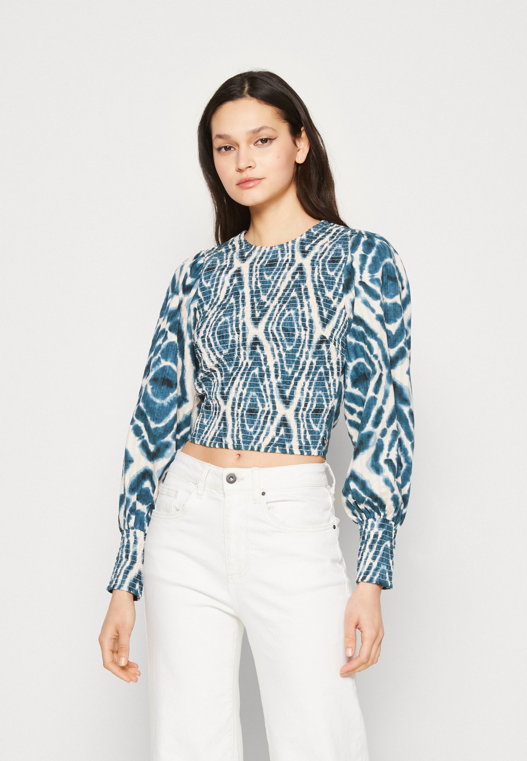 Scotch & Soda BOW BACK - Long sleeved top - multi coloured/multi-coloured