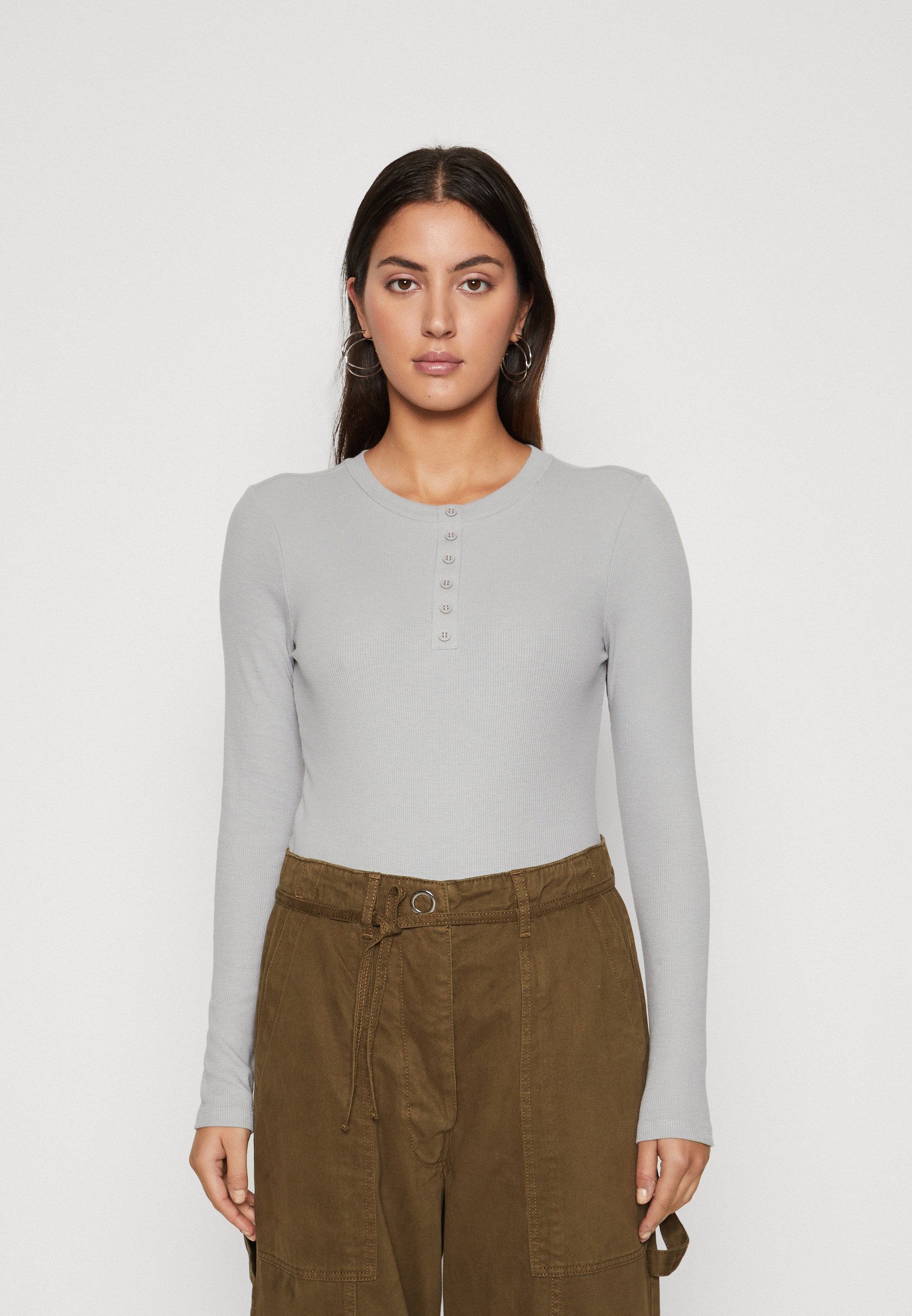 ONLY ONLCARI BODY - Long sleeved top - ultimate grey/grey