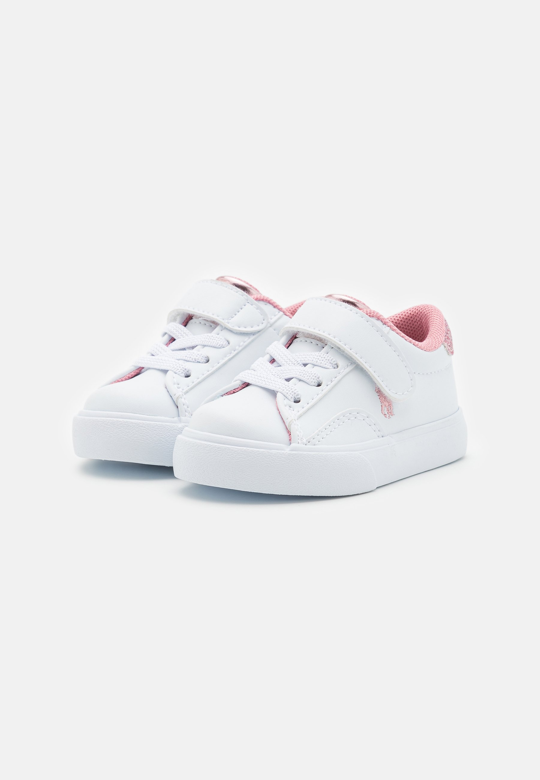Polo Ralph Lauren THERON - Trainers - white/light pink/white