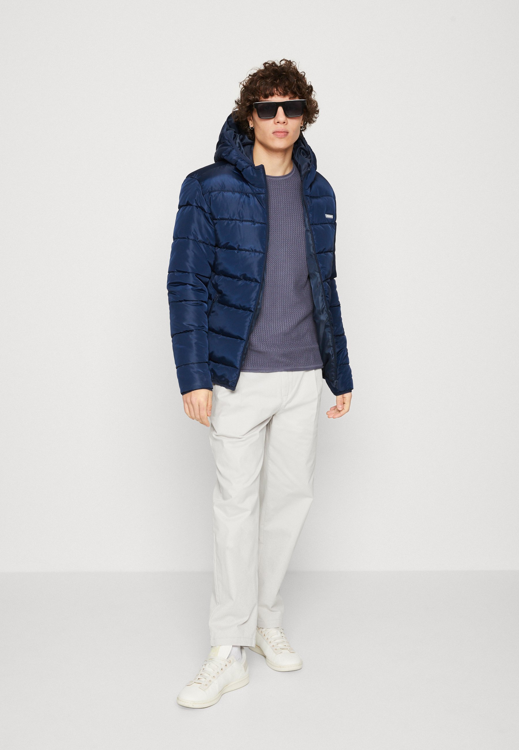 Jack &Jones JJTYLOR PUFFER JACKET - Winter jacket - navy blazer solid/dark blue