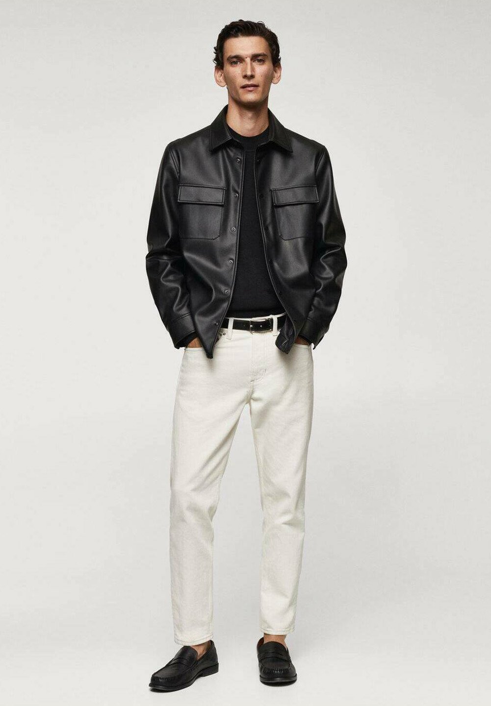 Mango ROCK2 - Faux leather jacket - black