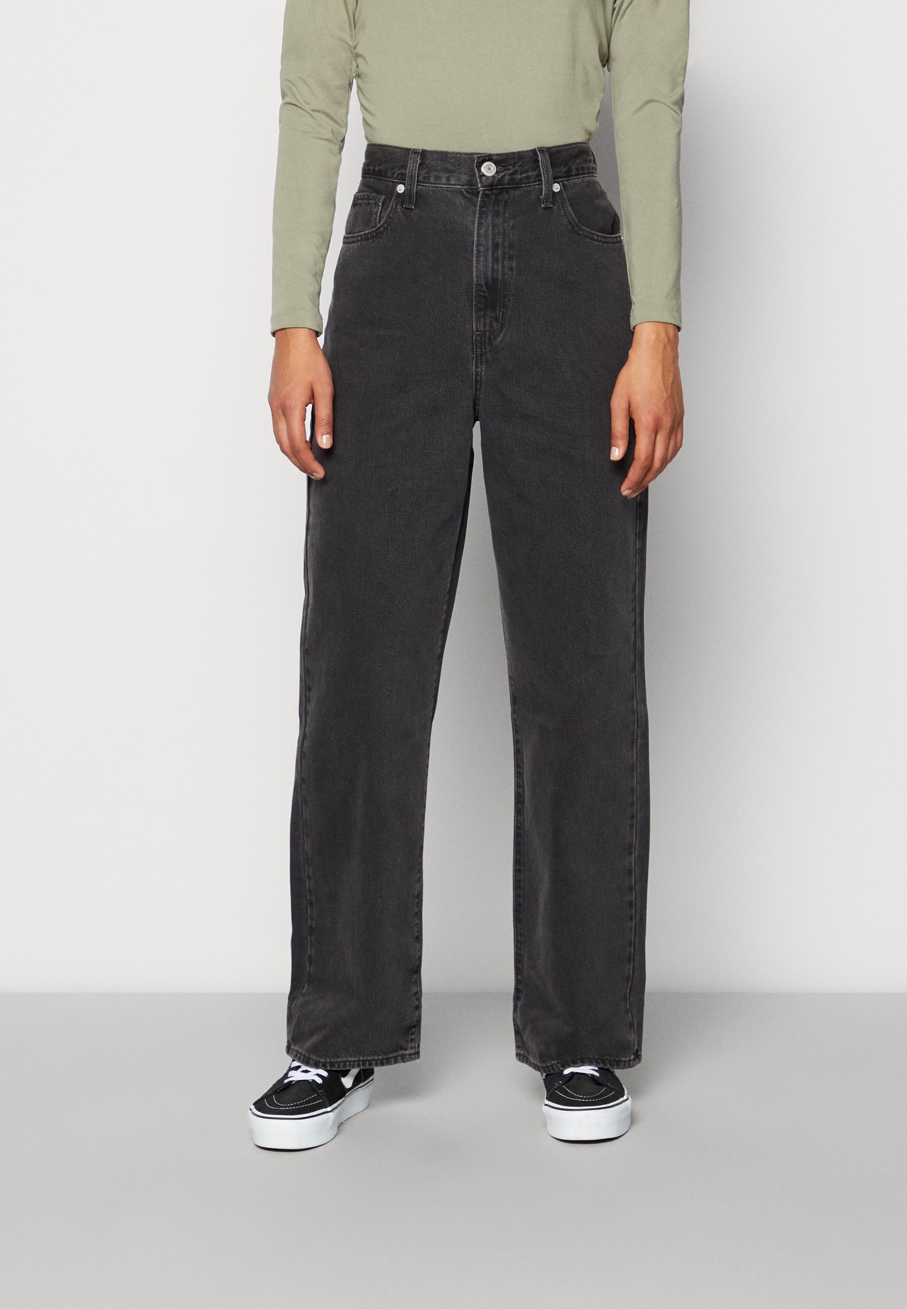 Levi's® HIGH WAISTED STRAIGHT - Straight leg jeans - breathe in/black