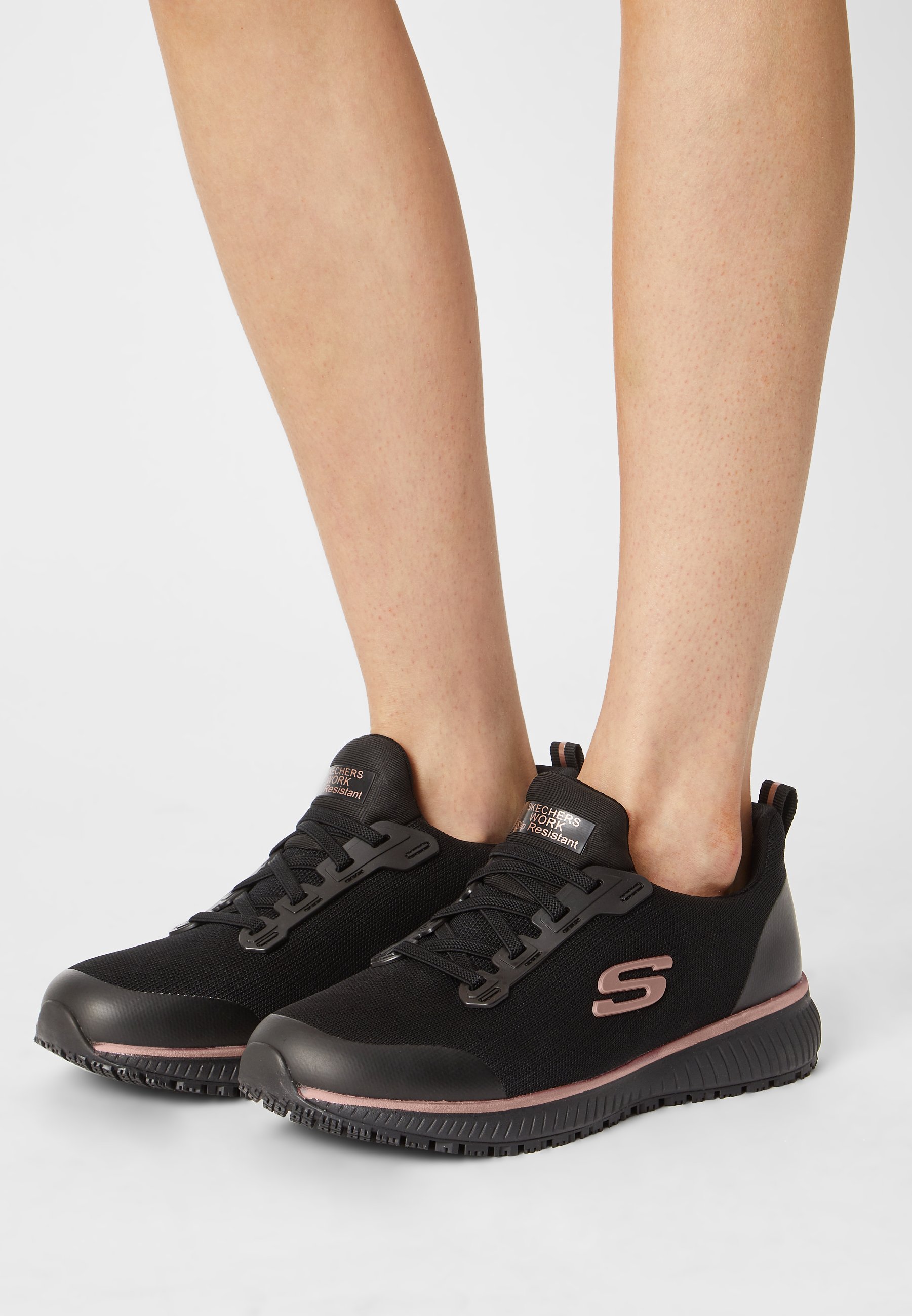 Skechers SQUAD  - Trainers - black/rose gold/black