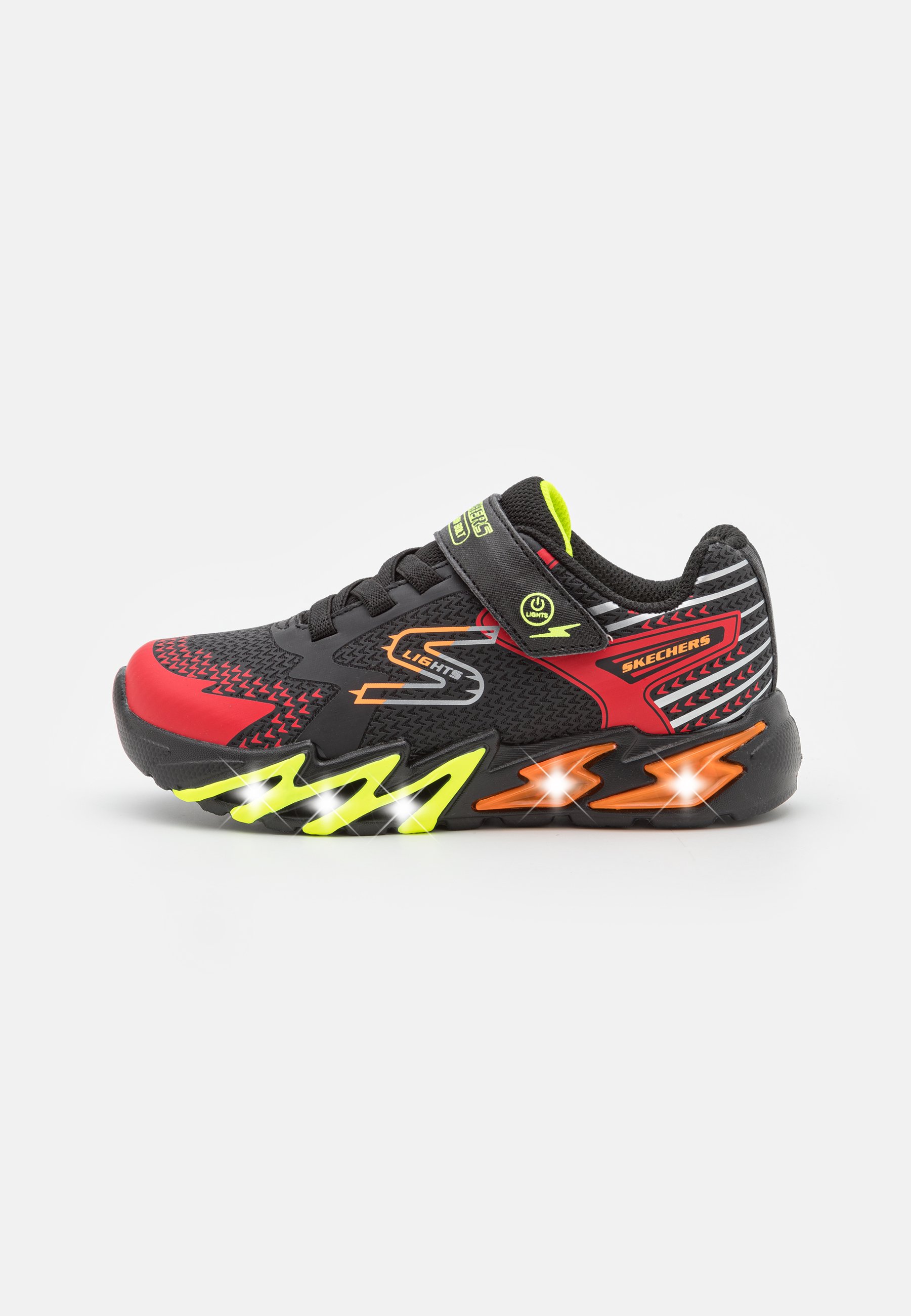 Skechers FLEX-GLOW BOLT - Trainers - black/red/orange/yellow/black