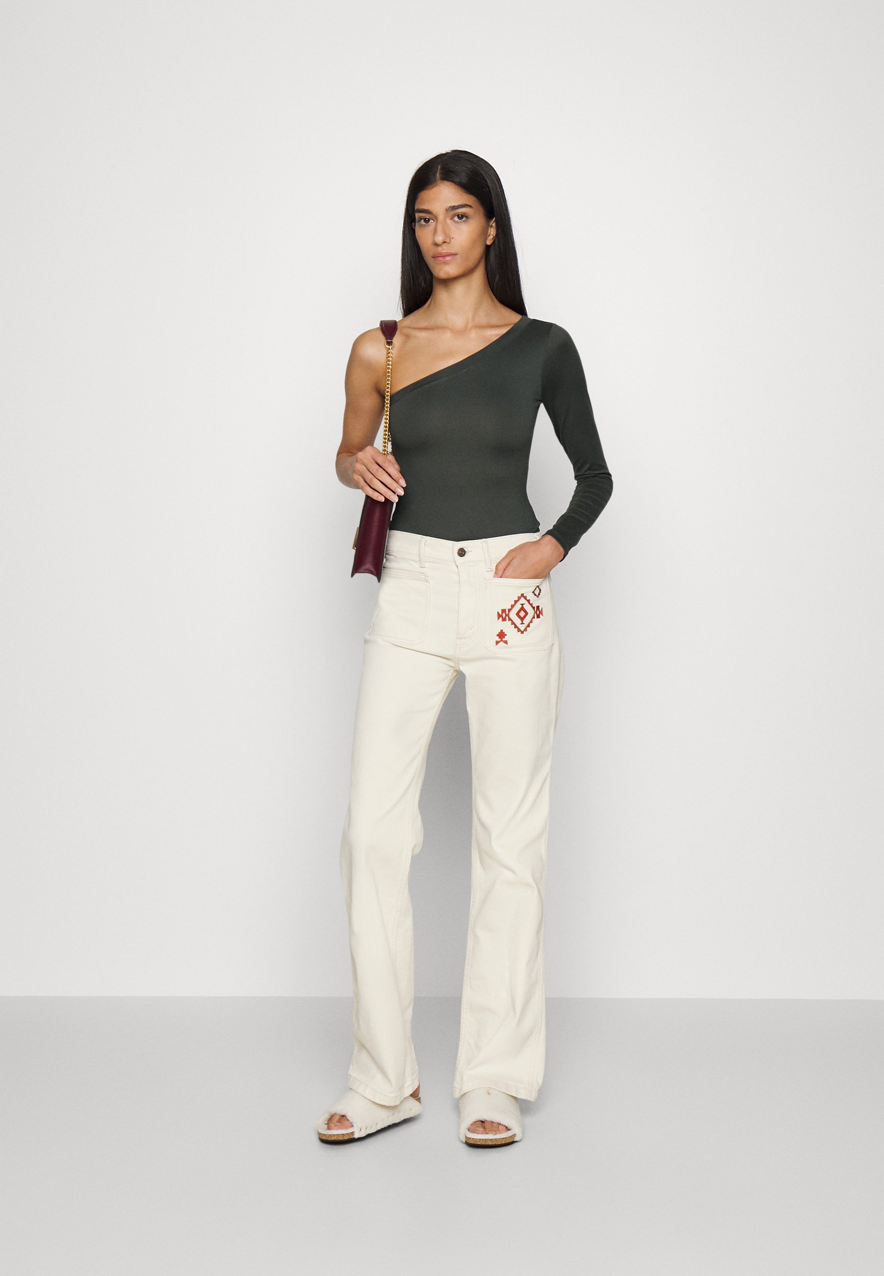 Polo Ralph Lauren BODYSUIT - Long sleeved top - charcoal grey/grey