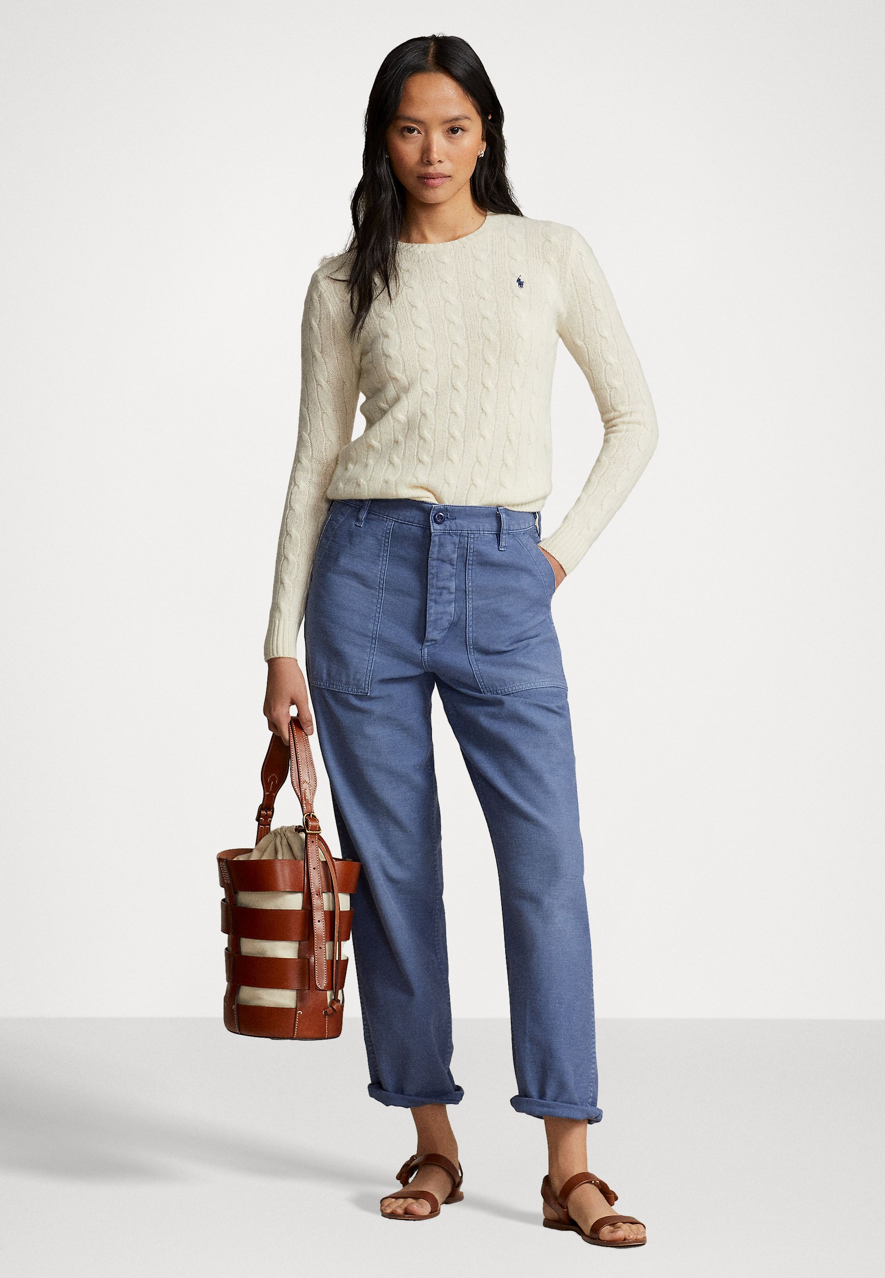 Polo Ralph Lauren JULIANNA LONG SLEEVE - Jumper - authentic cream/off-white
