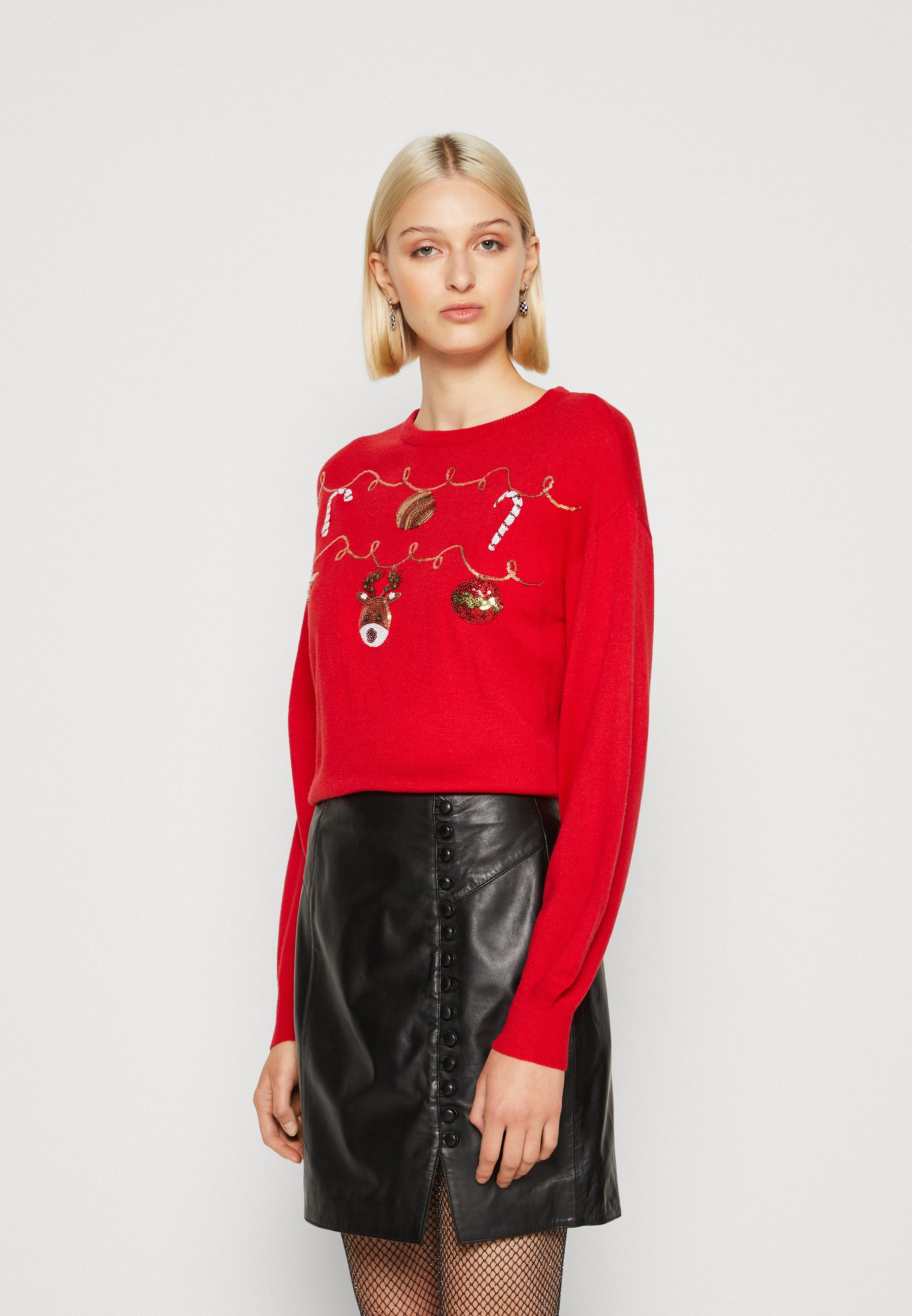 Vero Moda VMGARLAND O NECK XMAS - Jumper - chinese red/red