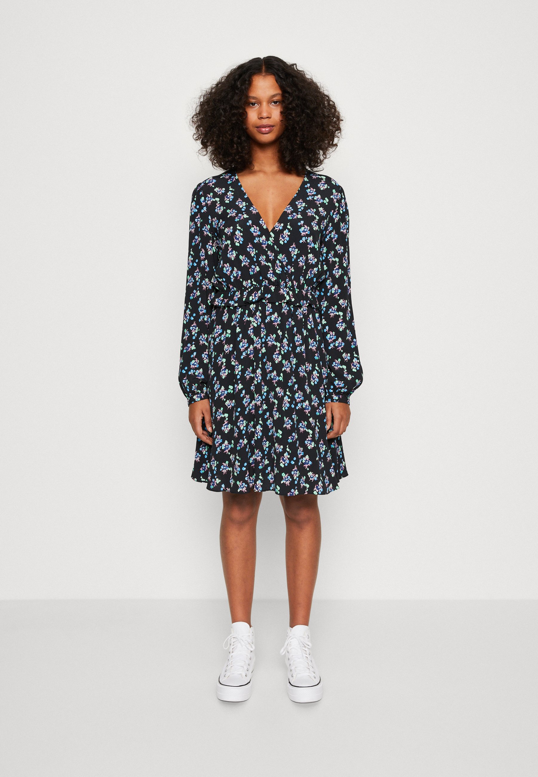 Scotch & Soda ELASTICATED WAIST MINI DRESS - Day dress - black