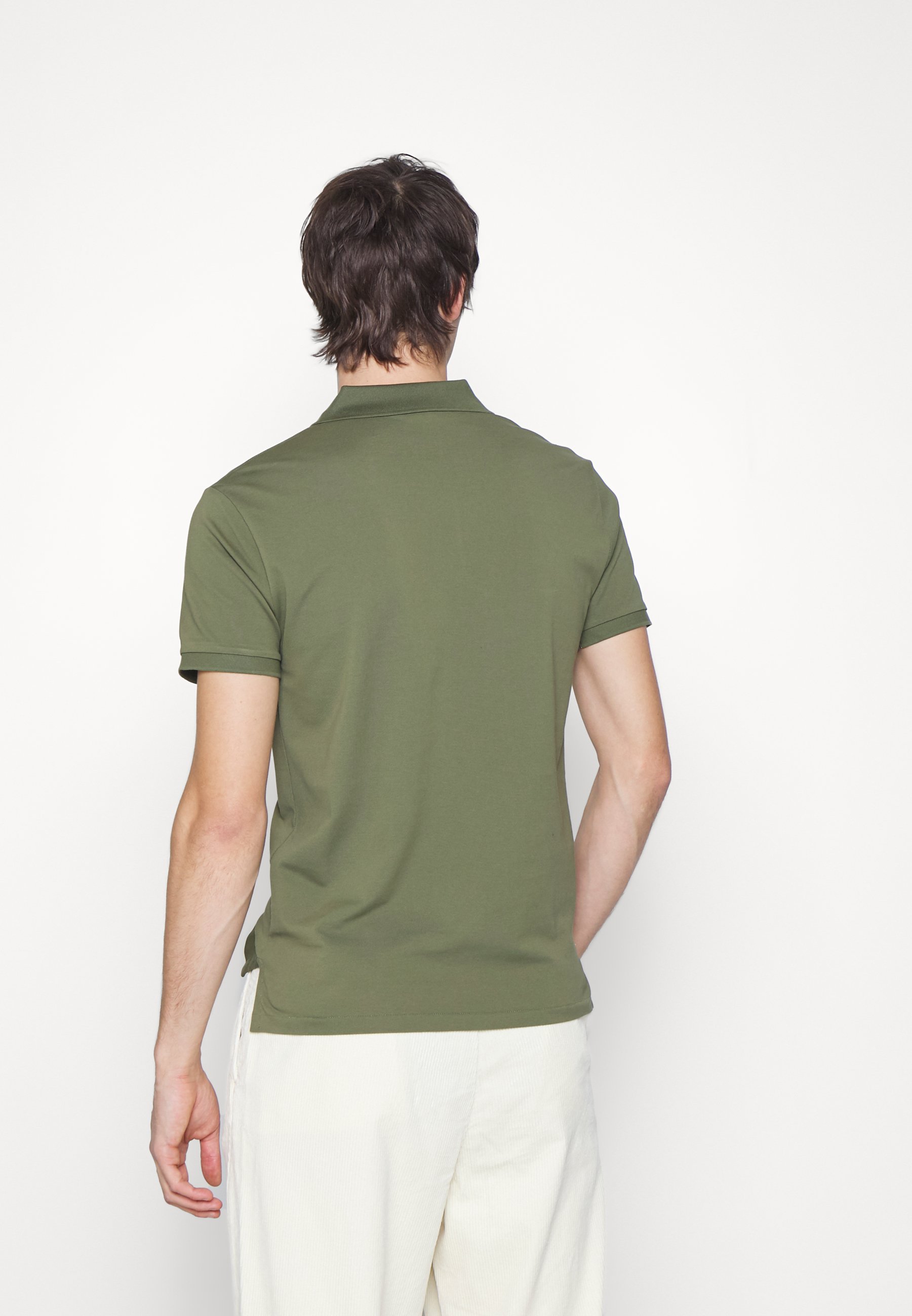 Polo Ralph Lauren SLIM FIT STRETCH MESH POLO SHIRT - Polo shirt - dark sage/beige
