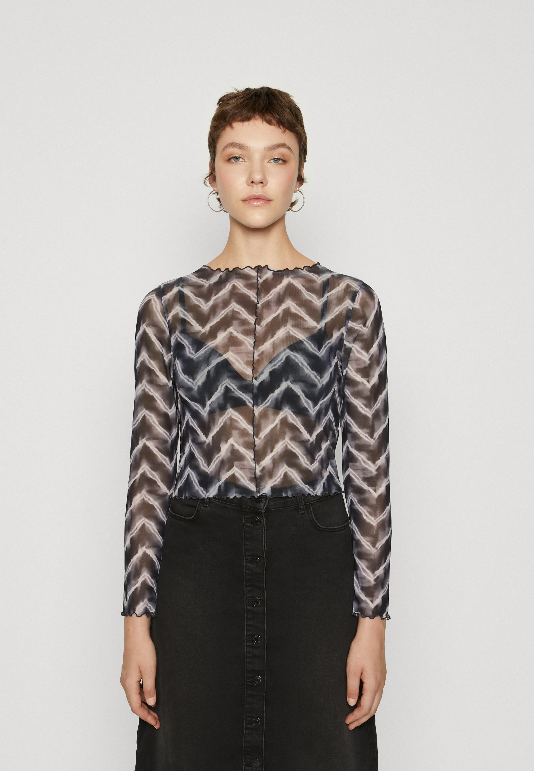 ONLY ONLBELLA - Long sleeved top - phantom/grunge/black