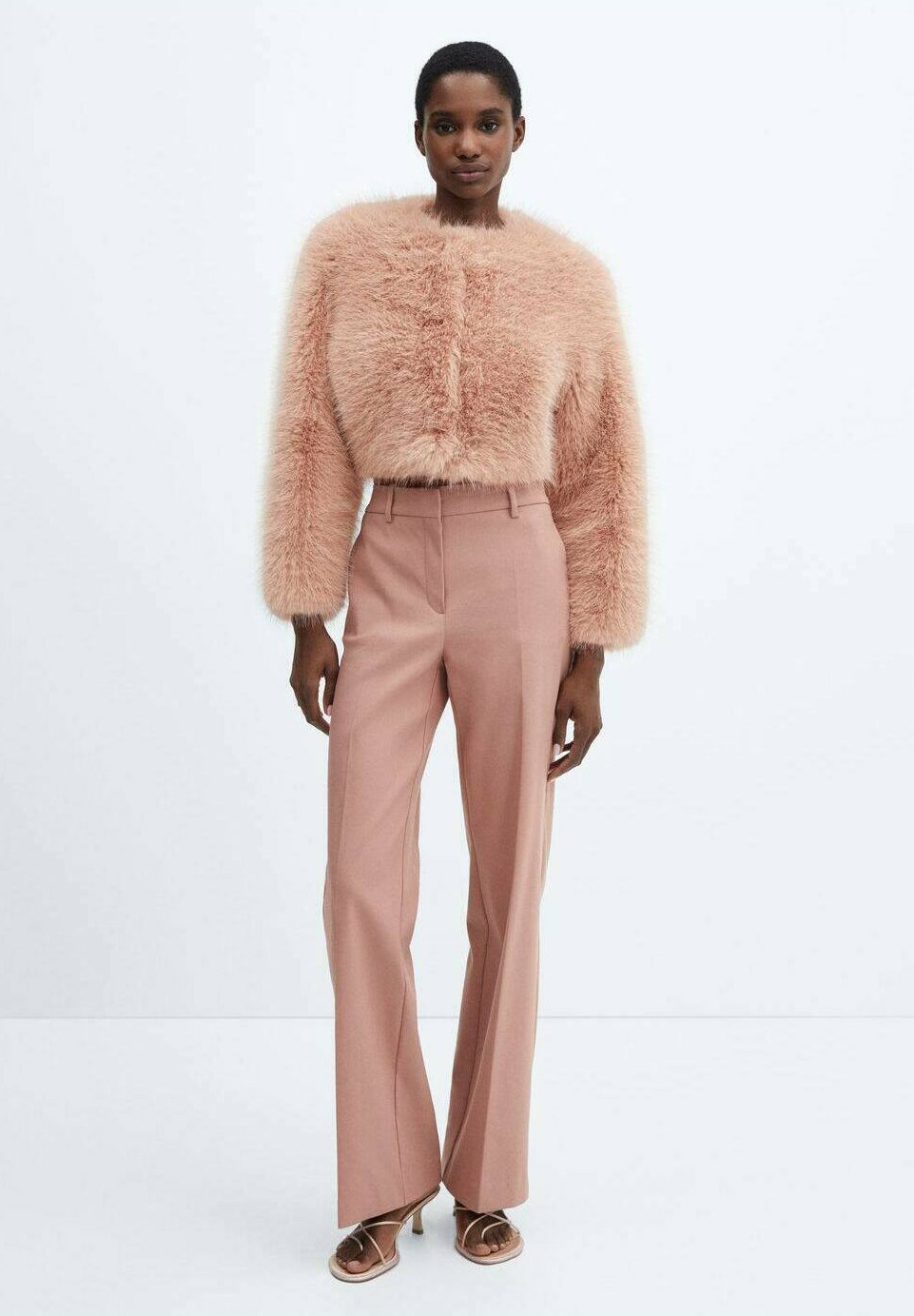 Mango BOLETA - Winter jacket - pale pink/pink