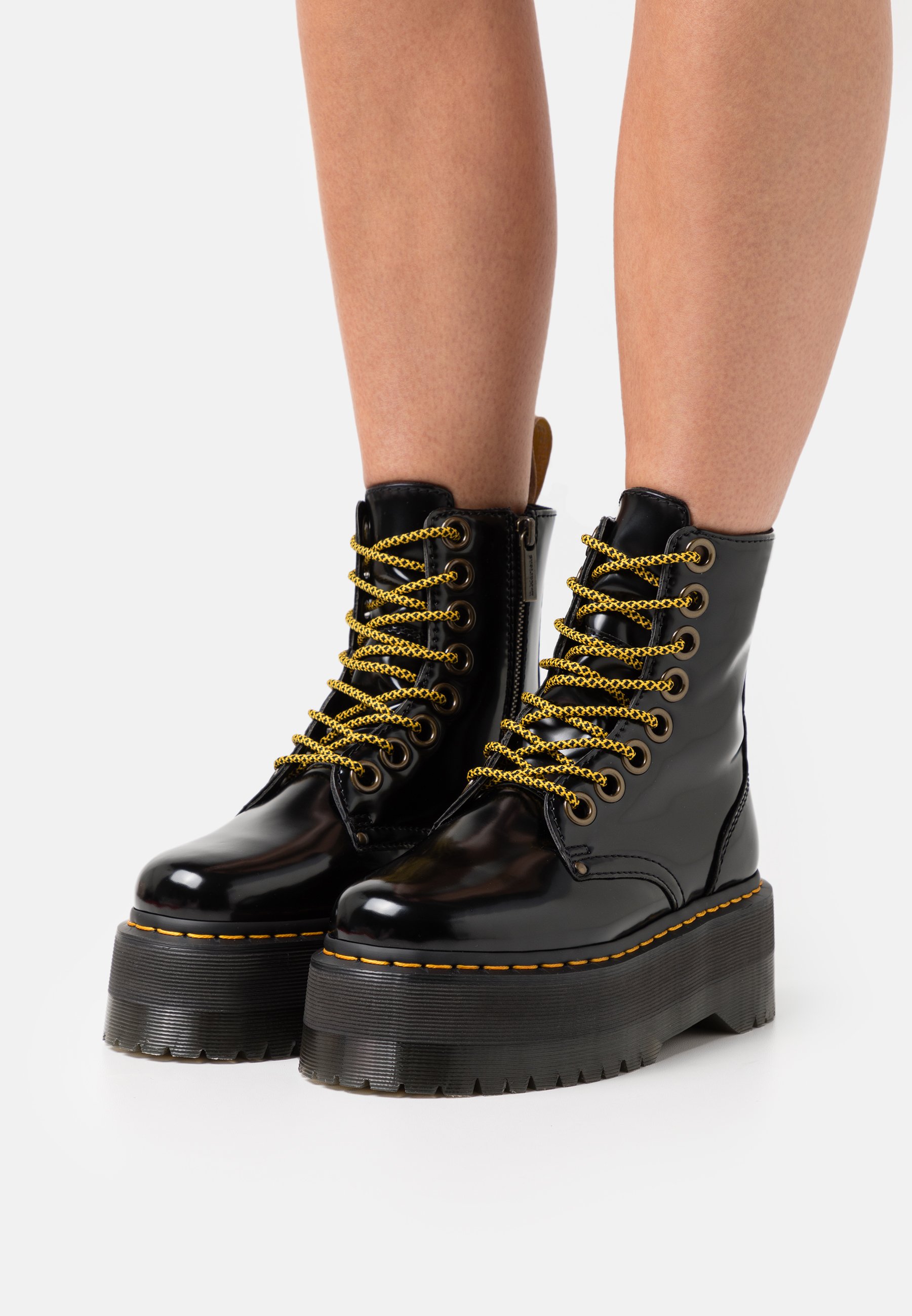 Dr. Martens VEGAN JADON MAX - Platform ankle boots - black oxford/black