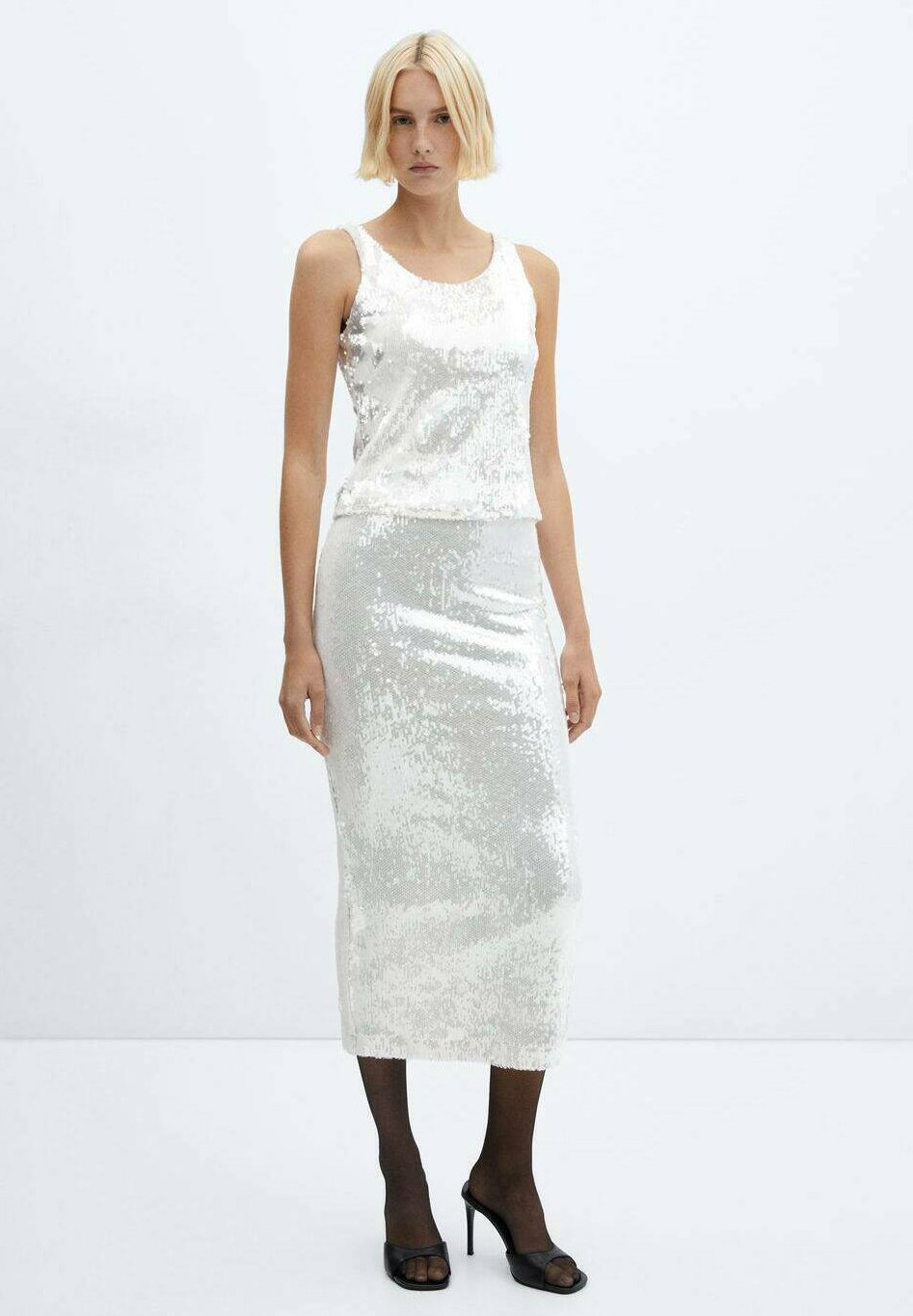 Mango DEGRA - Pencil skirt - white