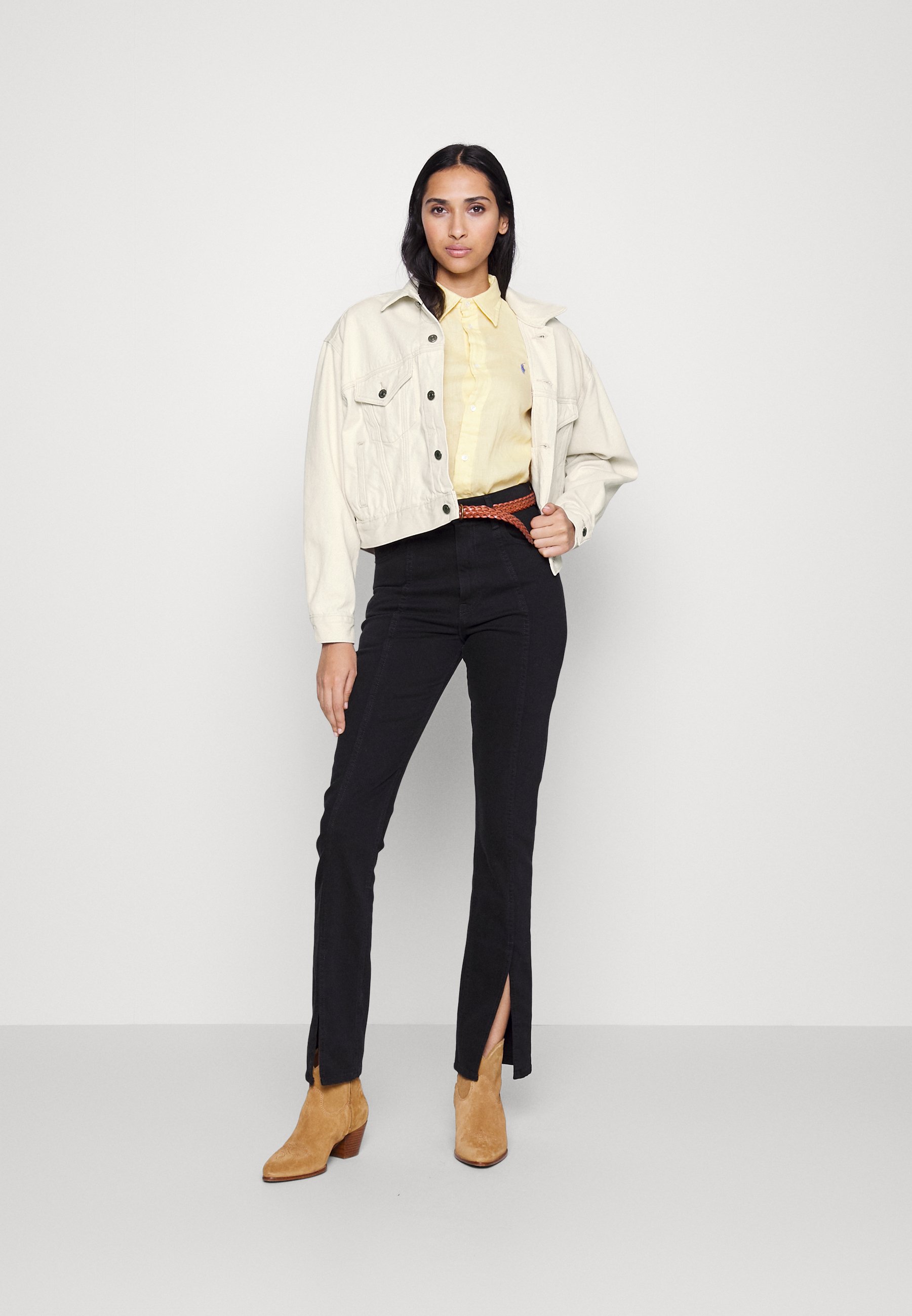 Polo Ralph Lauren UNLINED TRUCKER JACKET - Denim jacket - alsephina wash/beige