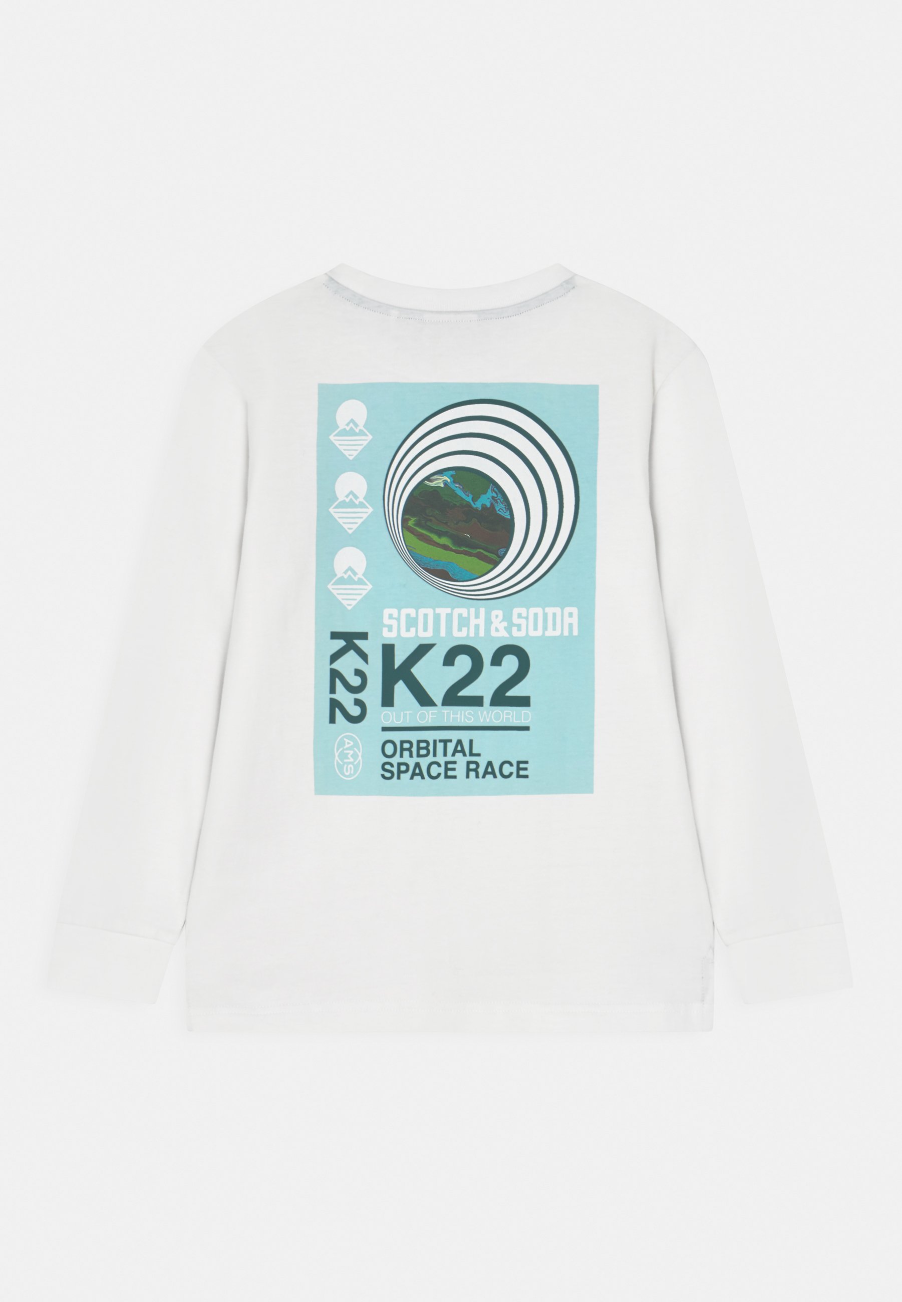 Scotch & Soda RELAXED FIT LONG SLEEVE ARTWORK  - Long sleeved top - off white/off-white