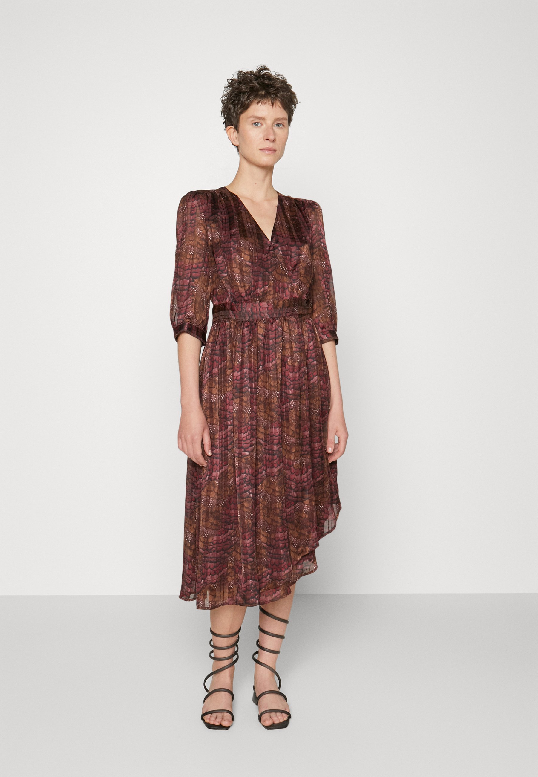 Scotch & Soda ASYMMETRIC WRAP DRESS - Cocktail dress / Party dress - bordeaux