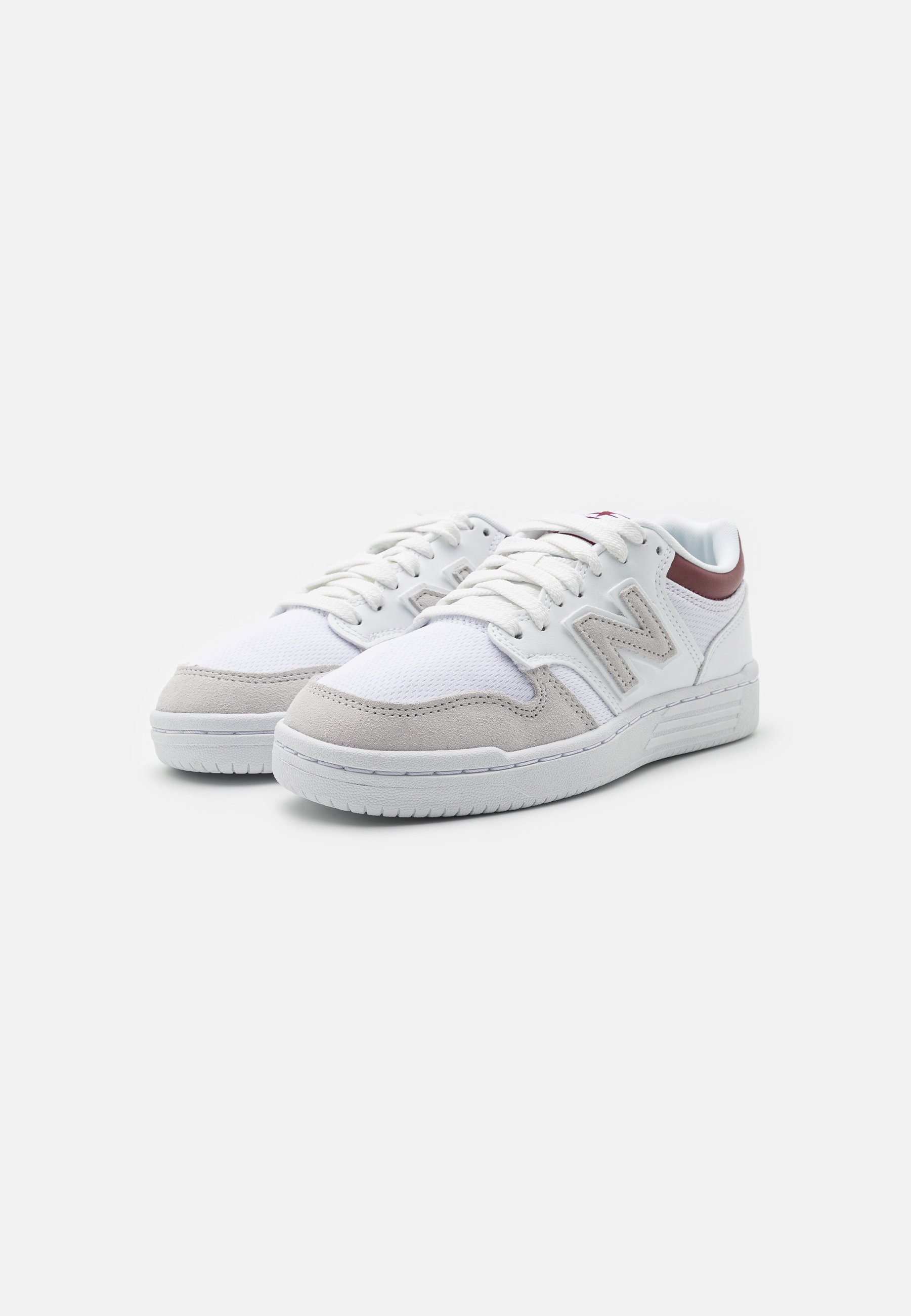 NB 480L UNISEX - Trainers - white/bordeaux/white
