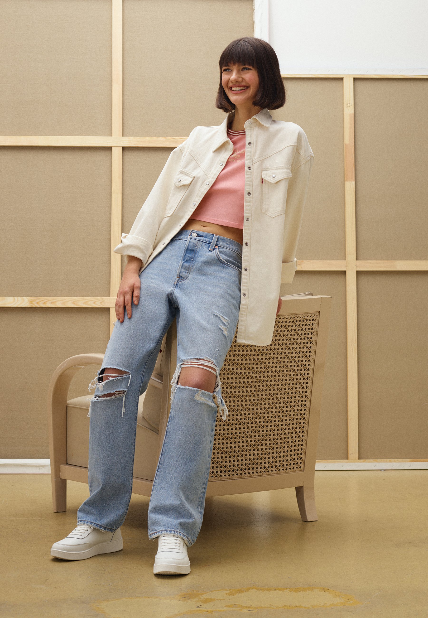 Levi's® 501® '90S - Straight leg jeans - totally ok/destroyed denim