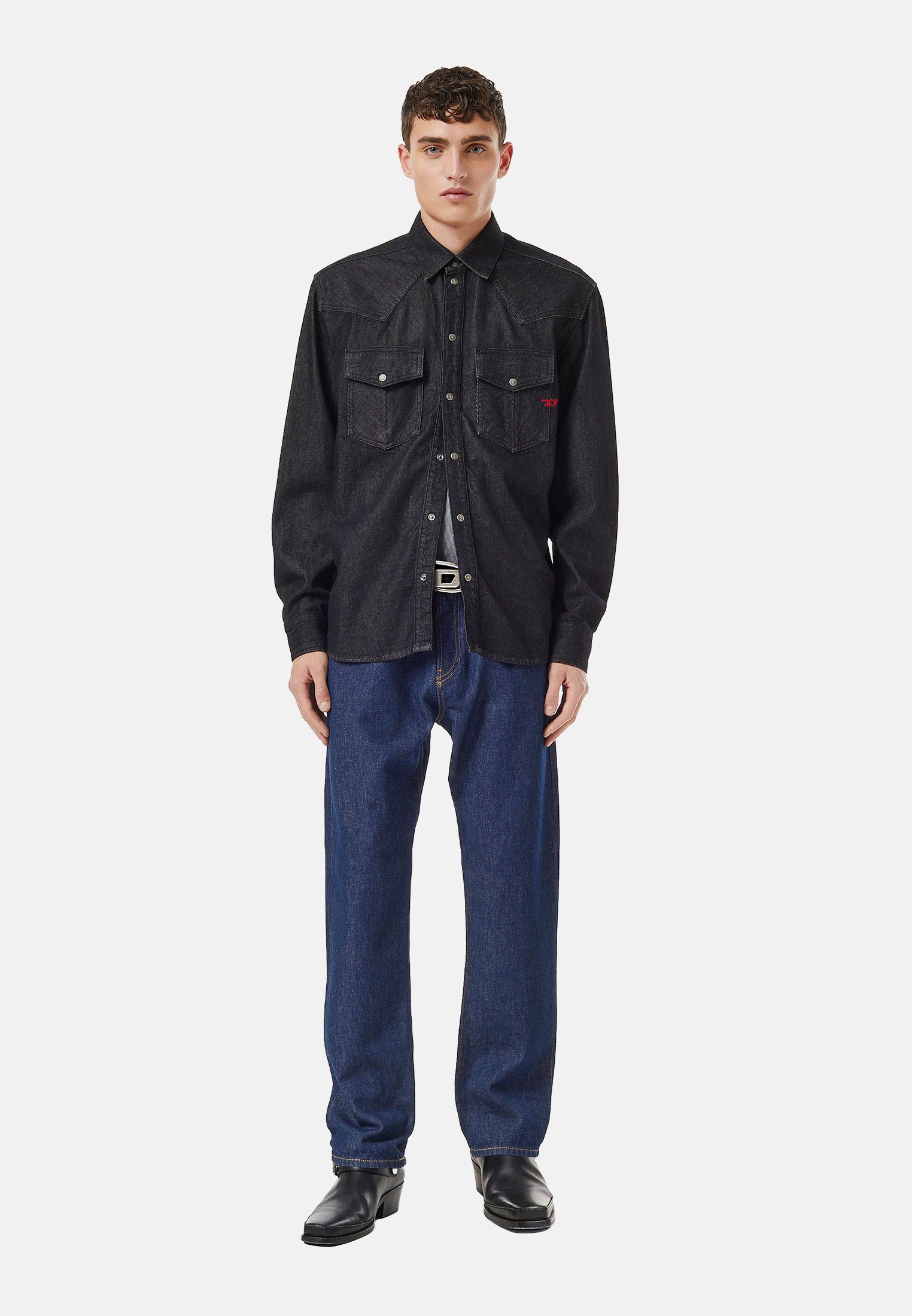 Diesel VIKER  - Straight leg jeans - dark blue/dark-blue denim