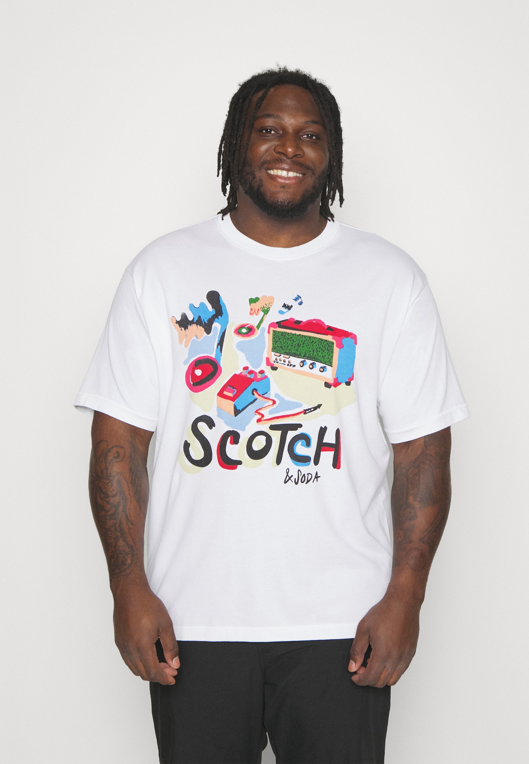 Scotch & Soda DAY TO NIGHT  - Print T-shirt - white
