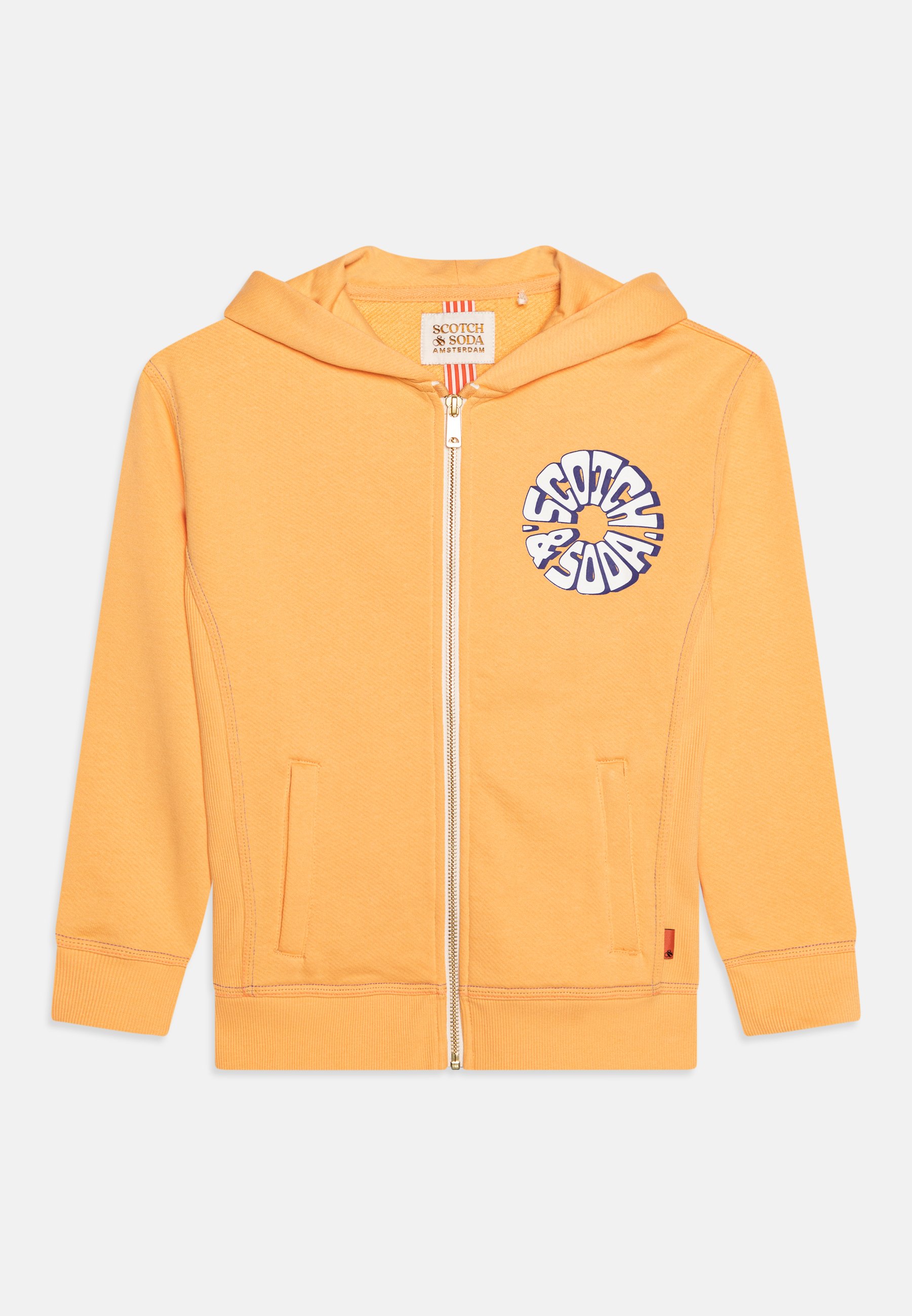 Scotch & Soda ARTWORK ZIP THROUGH UNISEX - Zip-up sweatshirt - peach/coral