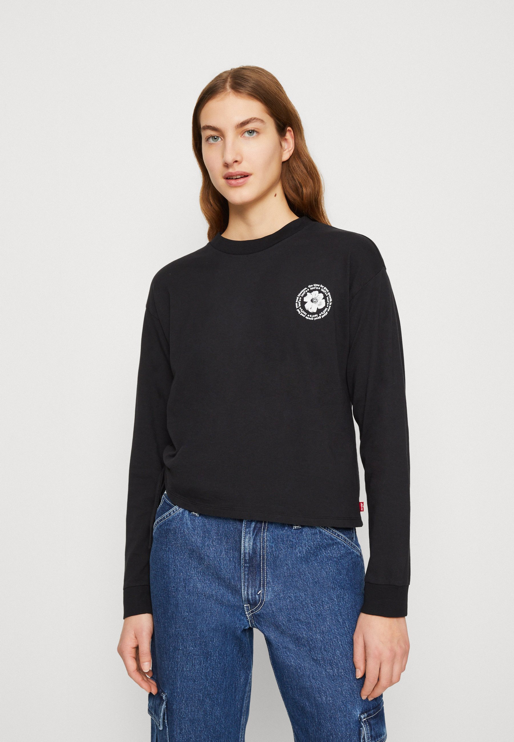 Levi's® GRAPHIC CINCHED TEE - Long sleeved top - time for growth/caviar/black