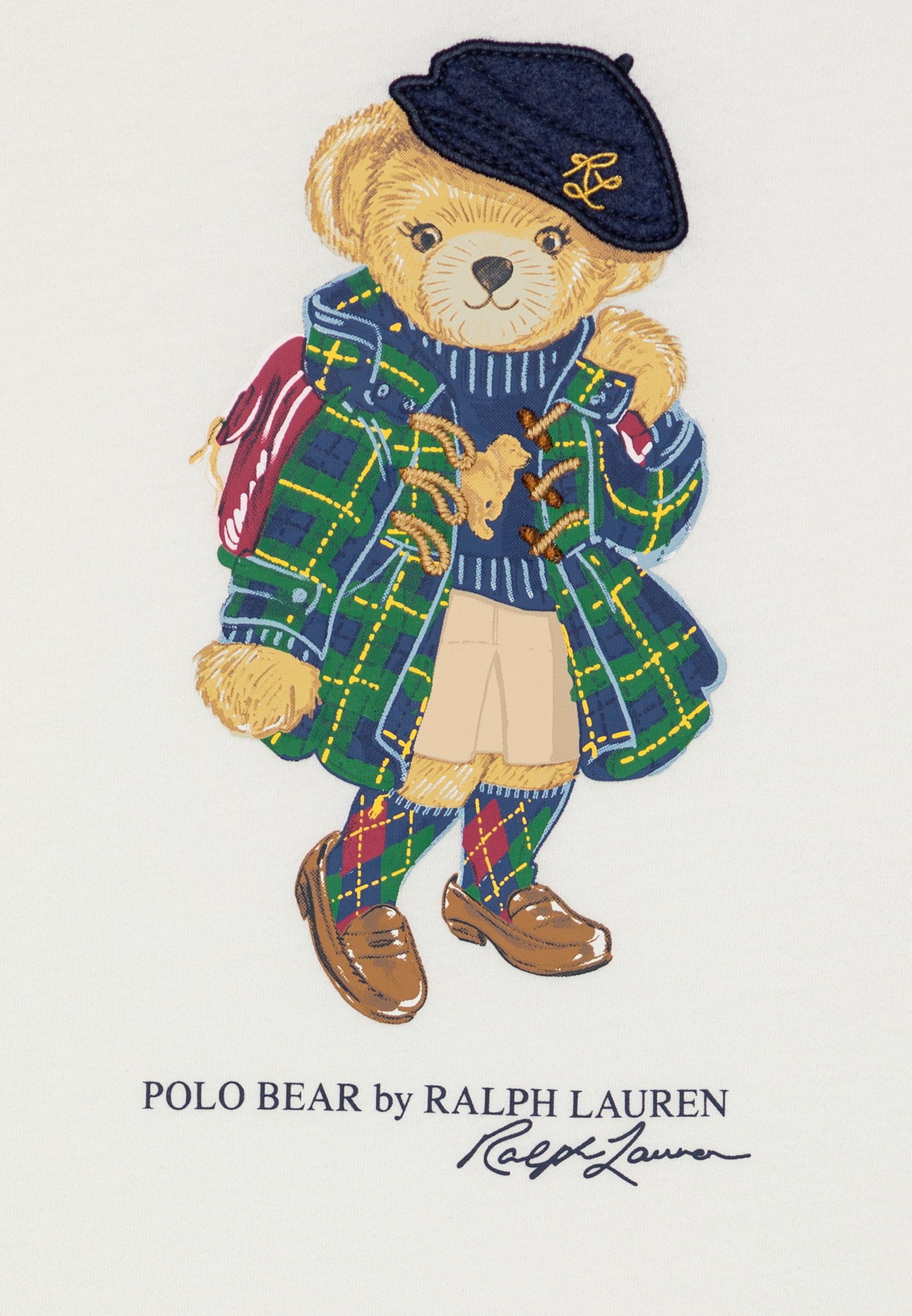 Polo Ralph Lauren BEAR  - Long sleeved top - deckwash white/white
