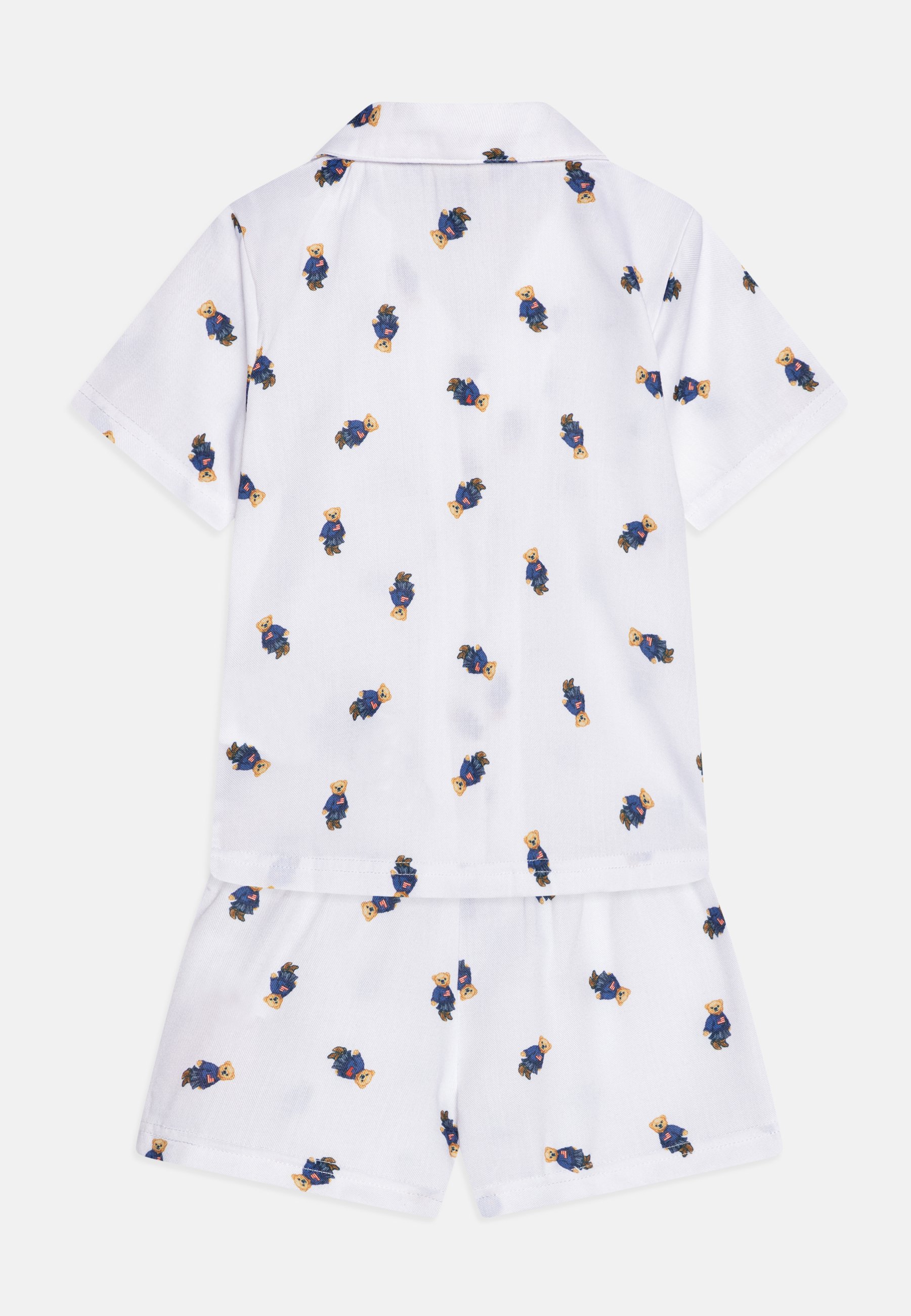 Polo Ralph Lauren BEAR SHORT  - Pyjama set - white/newport navy/white