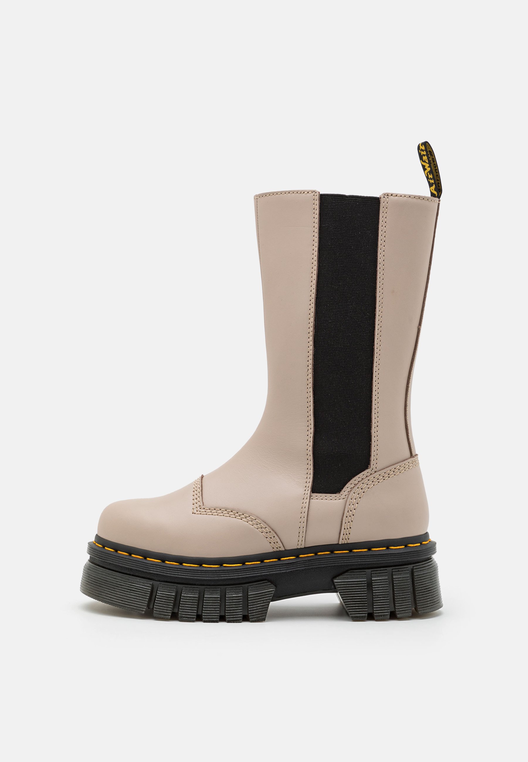 Dr. Martens AUDRICK CHELSEA TALL - Platform boots - vintage taupe/beige