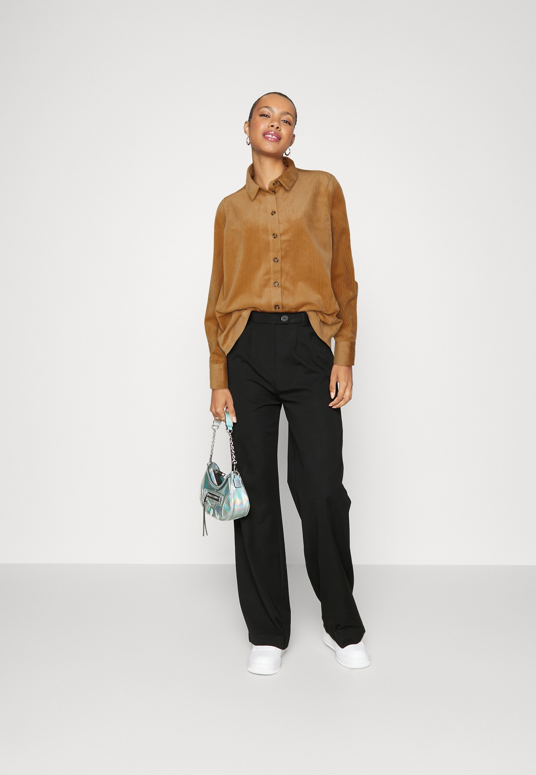 Vero Moda VMLINDA REGULAR  - Button-down blouse - tobacco brown/brown
