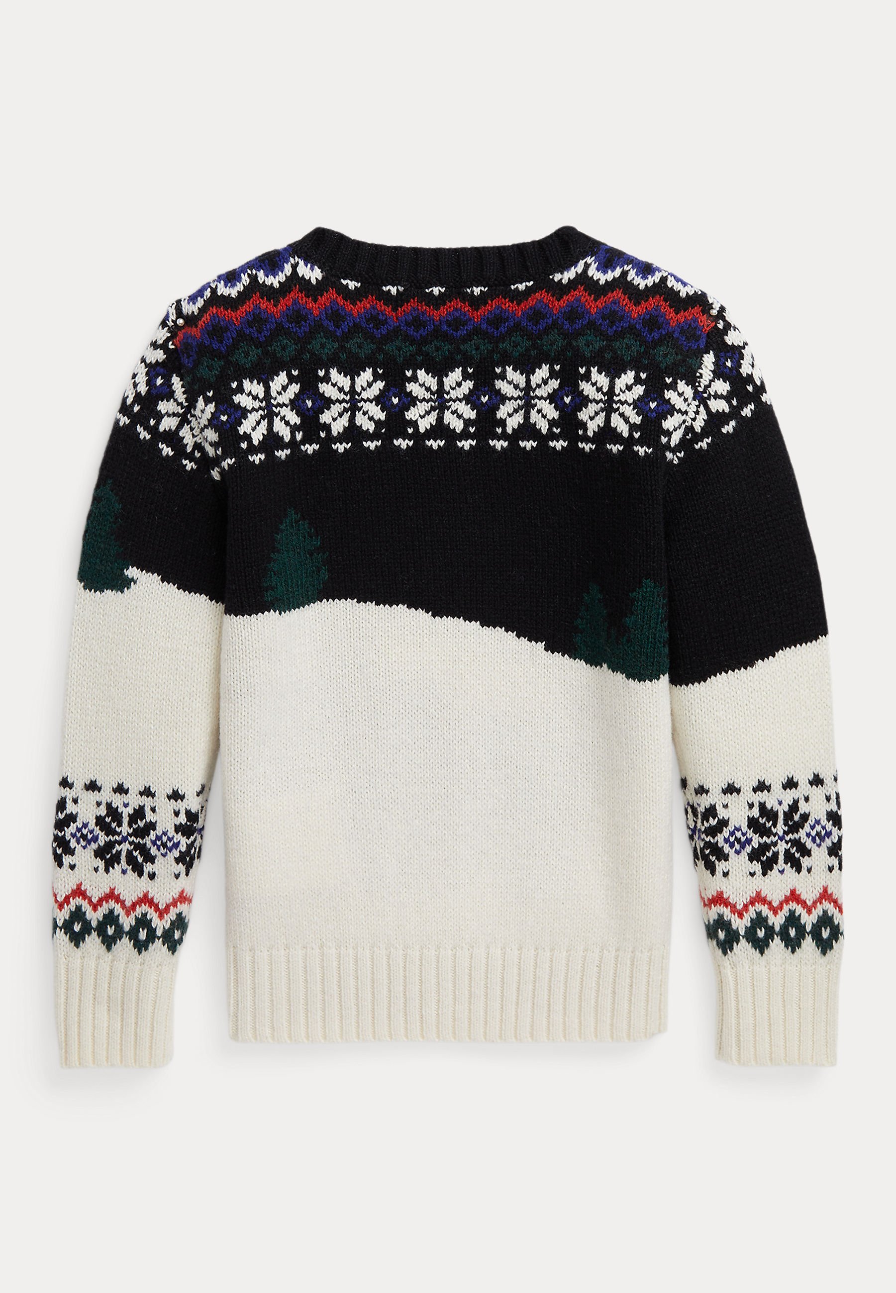 Polo Ralph Lauren BEAR - Jumper - snowflake combo/dark blue