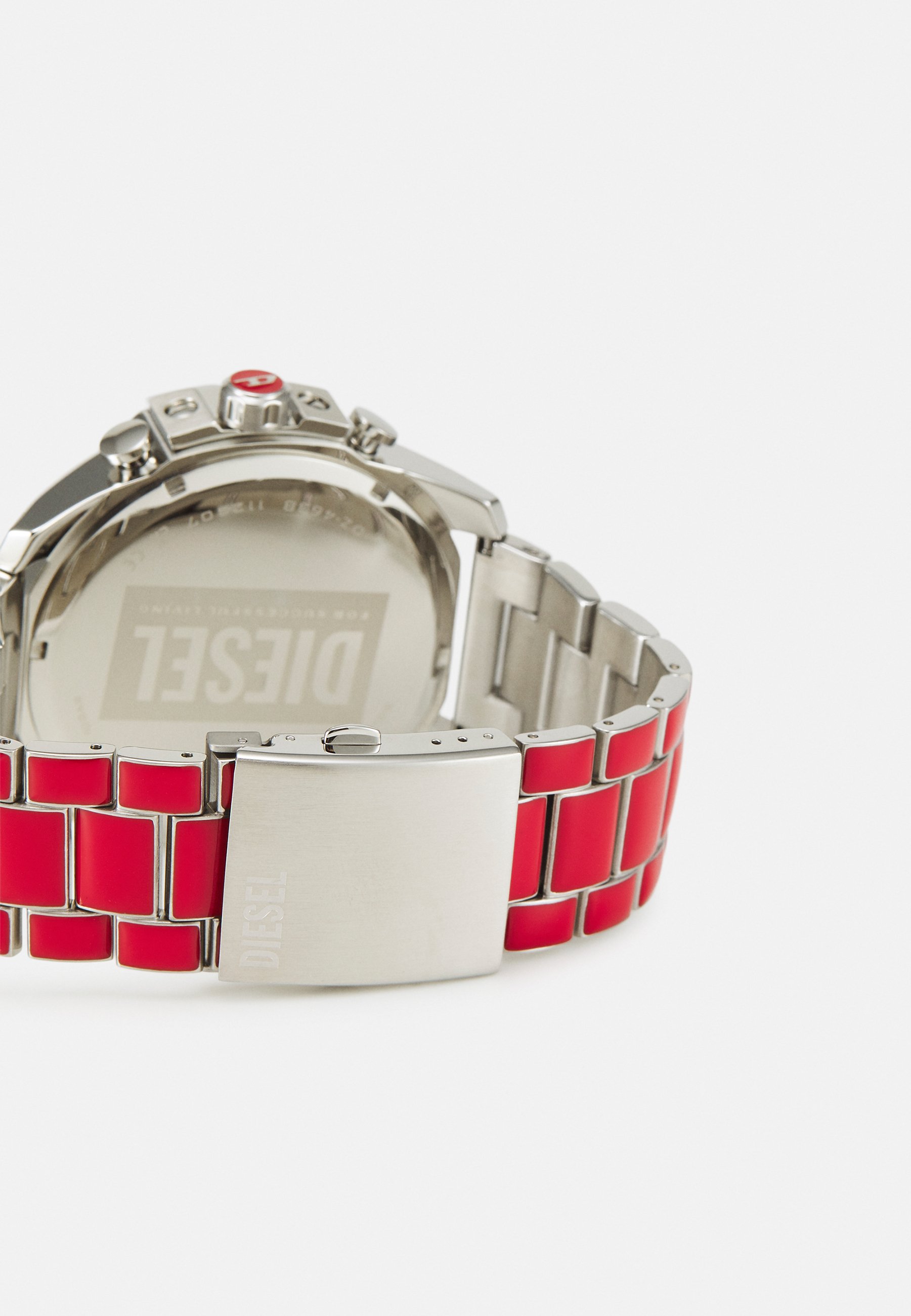 Diesel MEGA CHIEF WATCH - Chronograph watch - red/silver-coloured/red