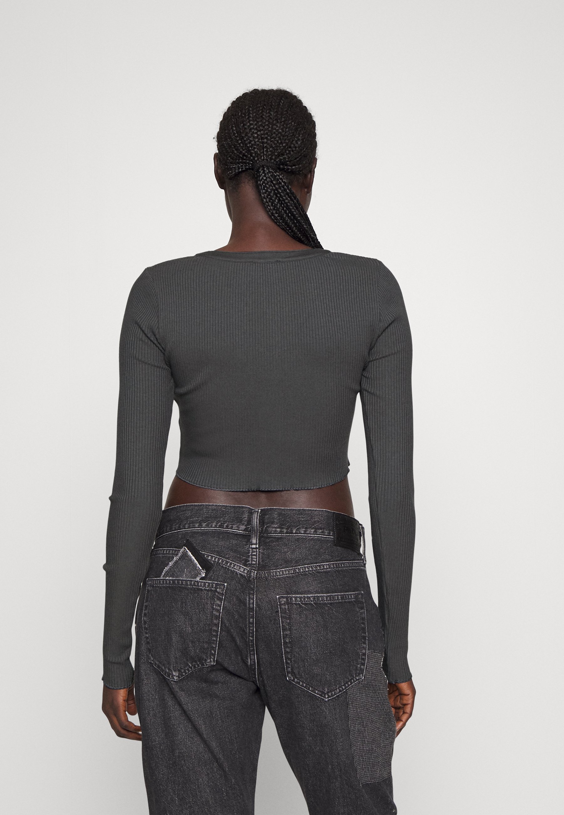Polo Ralph Lauren LONG SLEEVE  - Cardigan - charcoal grey/grey