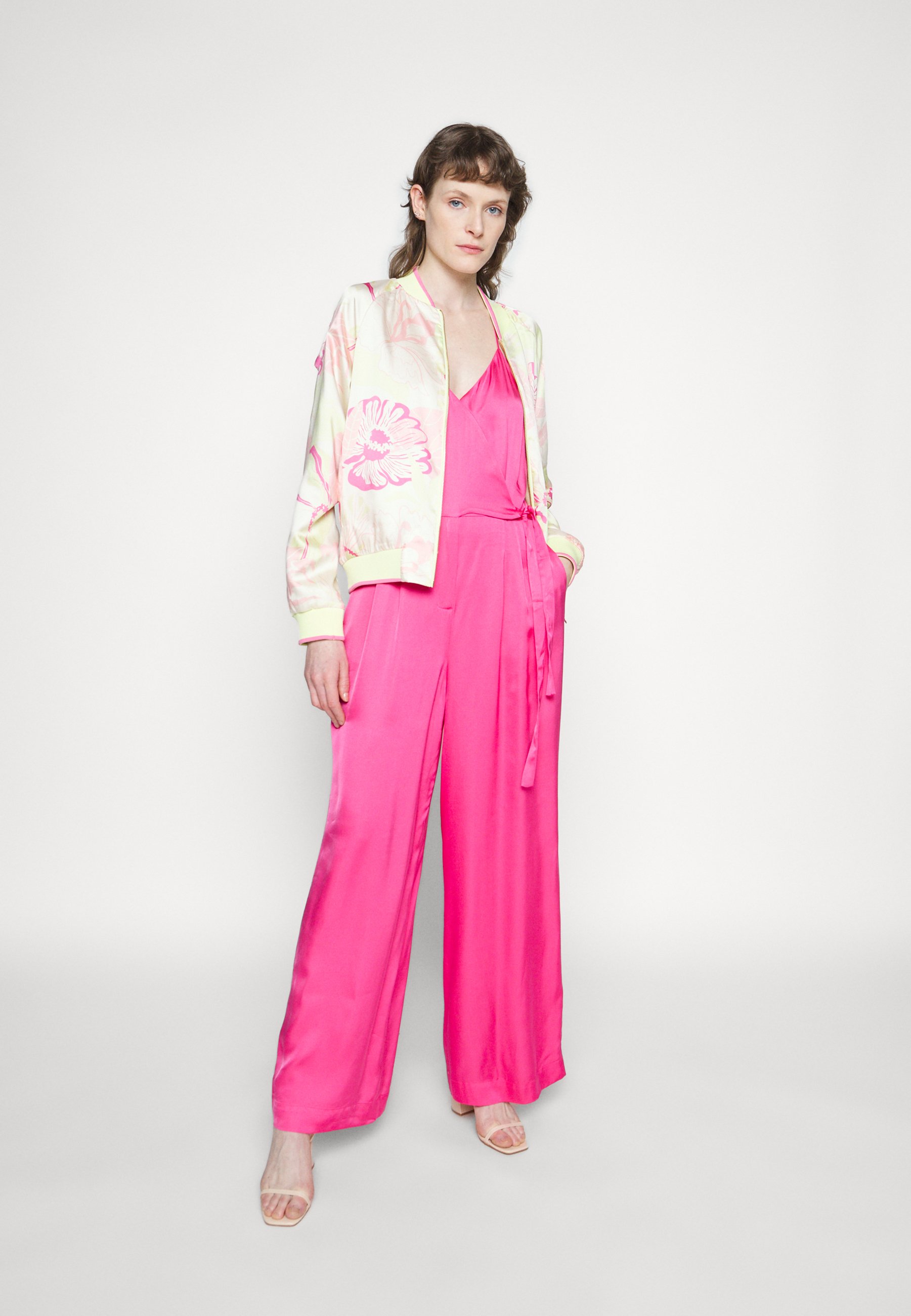 Scotch & Soda SHINY VNECK ALL IN ONE - Jumpsuit - pink punch/pink