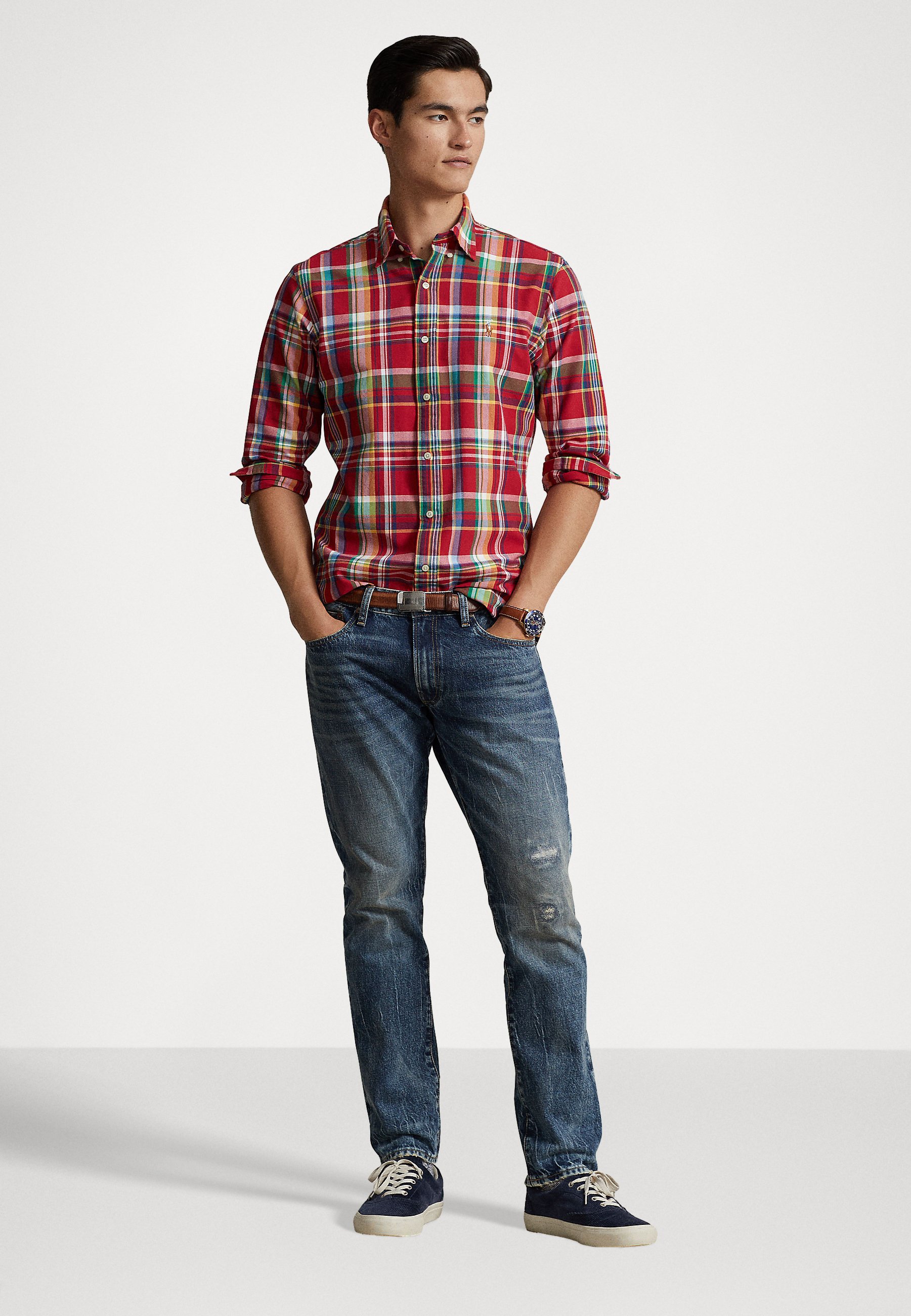 Polo Ralph Lauren LONG SLEEVE SPORT SHIRT - Shirt - red/green multi/red
