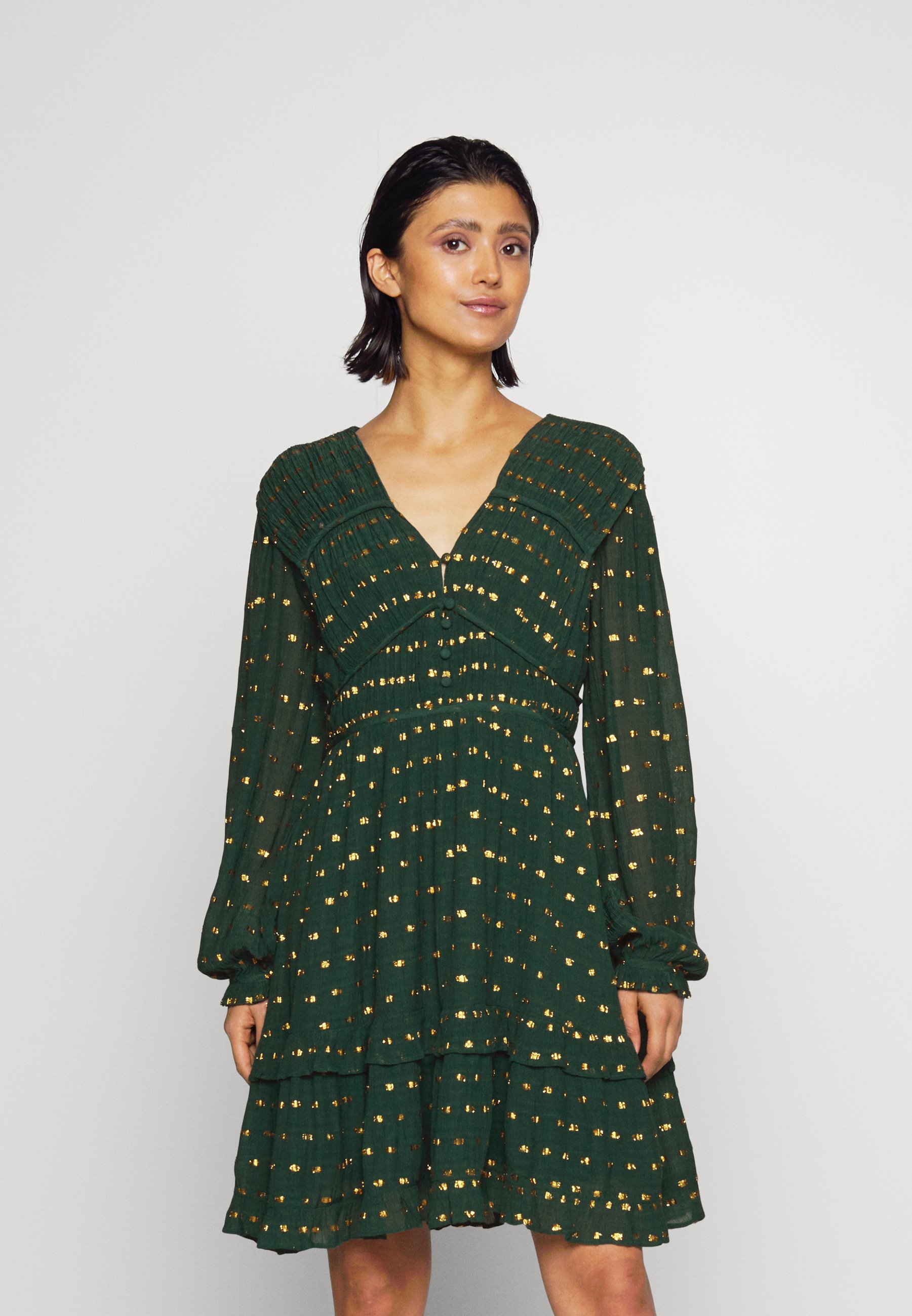 Scotch & Soda LONG SLEEVED DRESS - Shirt dress - green