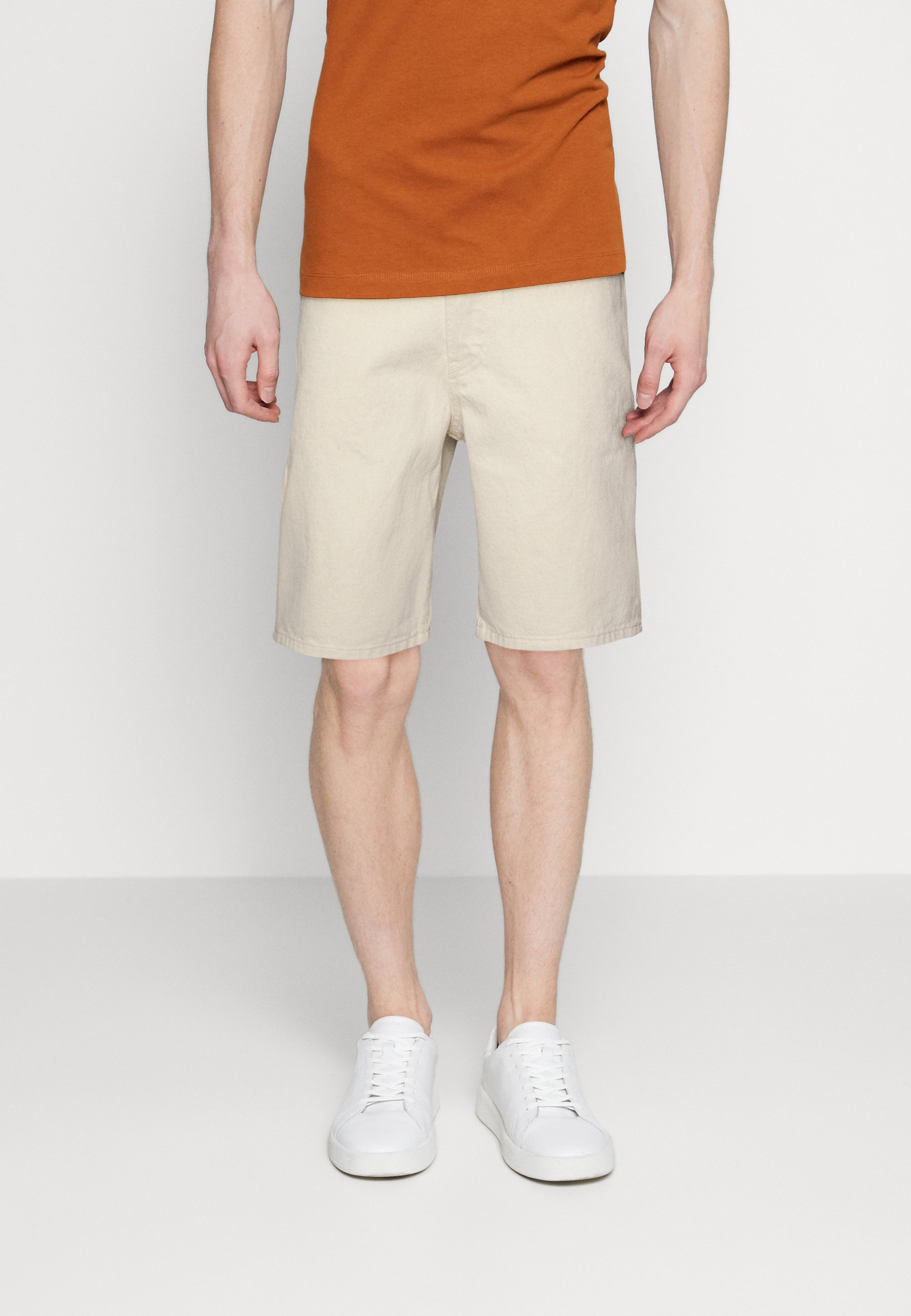 Diesel REGULAR-SHORT - Denim shorts - denim/beige