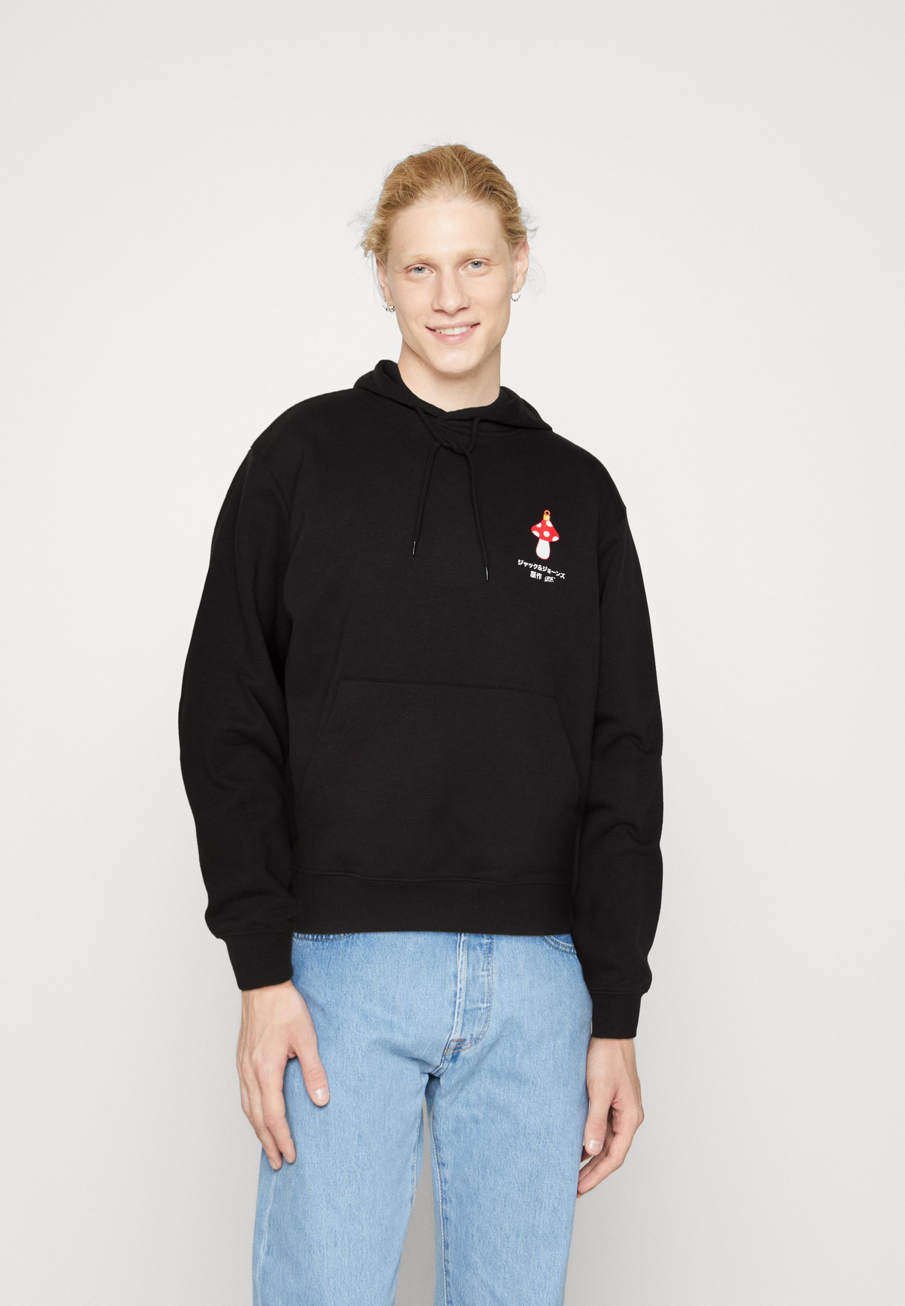 Jack &Jones JORCEREMONY  HOOD XMAS - Sweatshirt - black