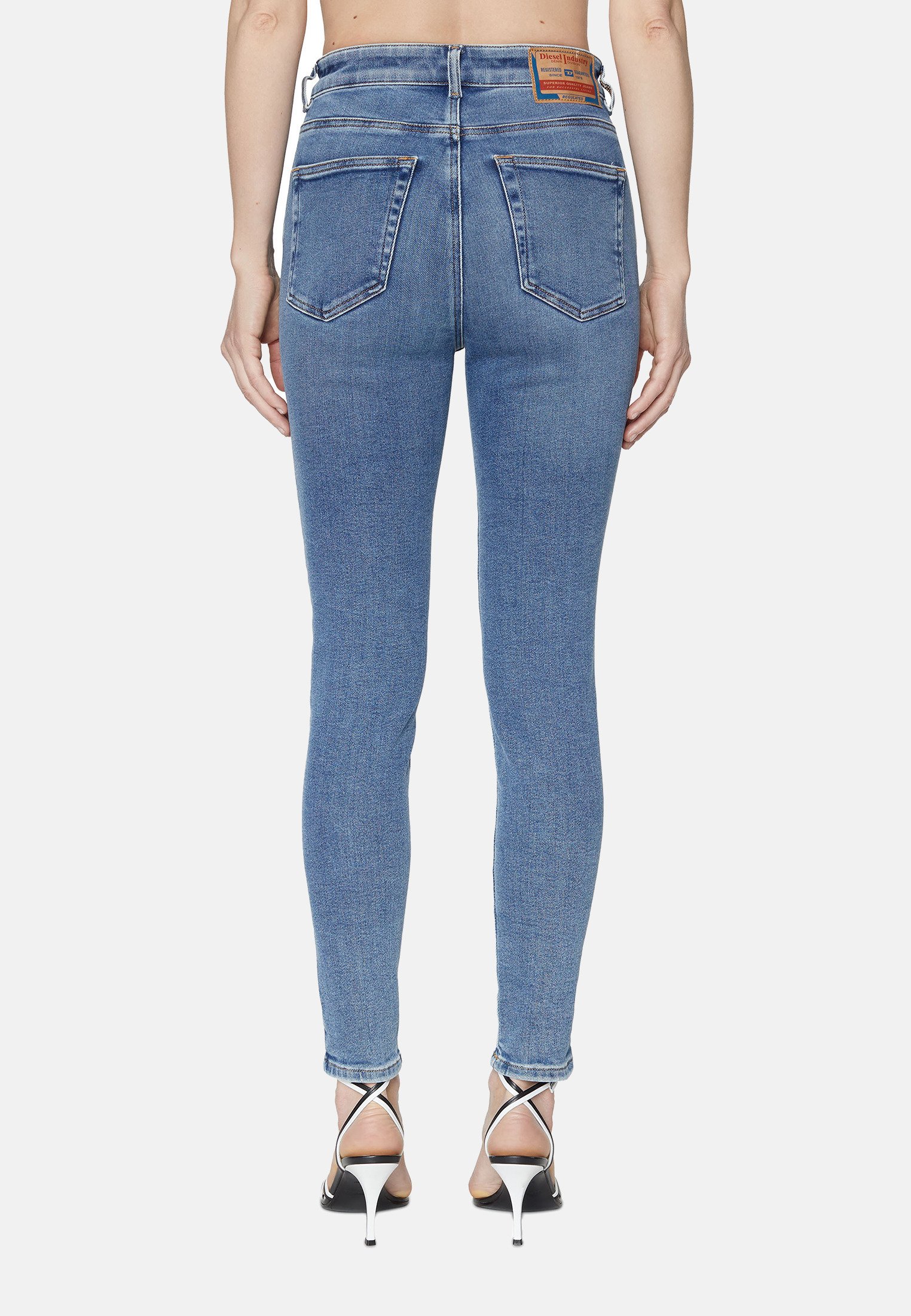 Diesel 1984 SLANDY-HIGH 09D62 SUPER - Jeans Skinny Fit - medium blue/blue denim