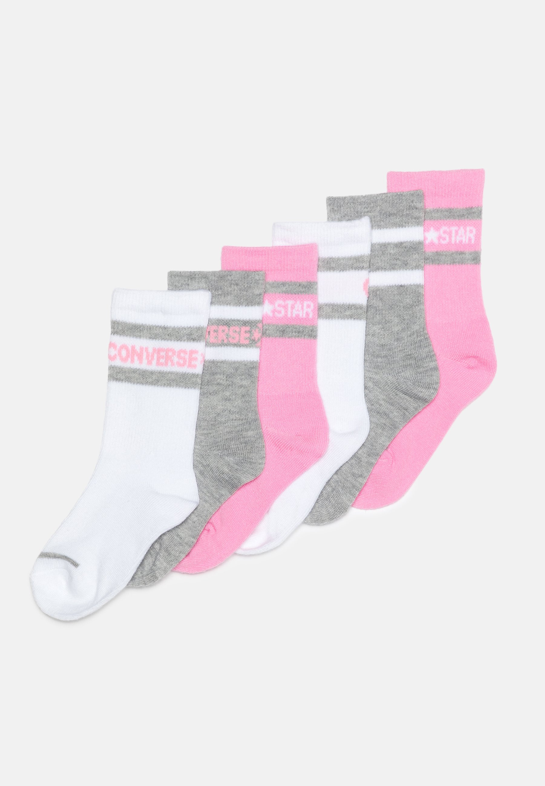 Converse WORDMARK CREW UNISEX 6 PACK  - Socks - converse pink/pink