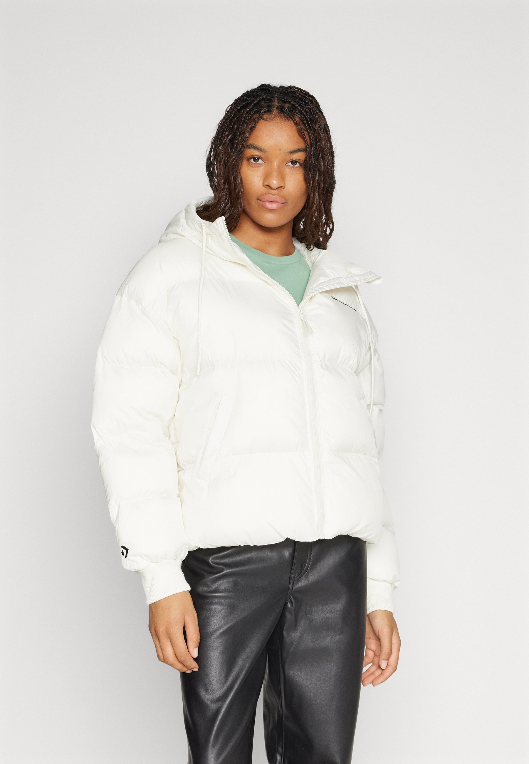 Converse SHORT PUFFER JACKET - Winter jacket - egret/white
