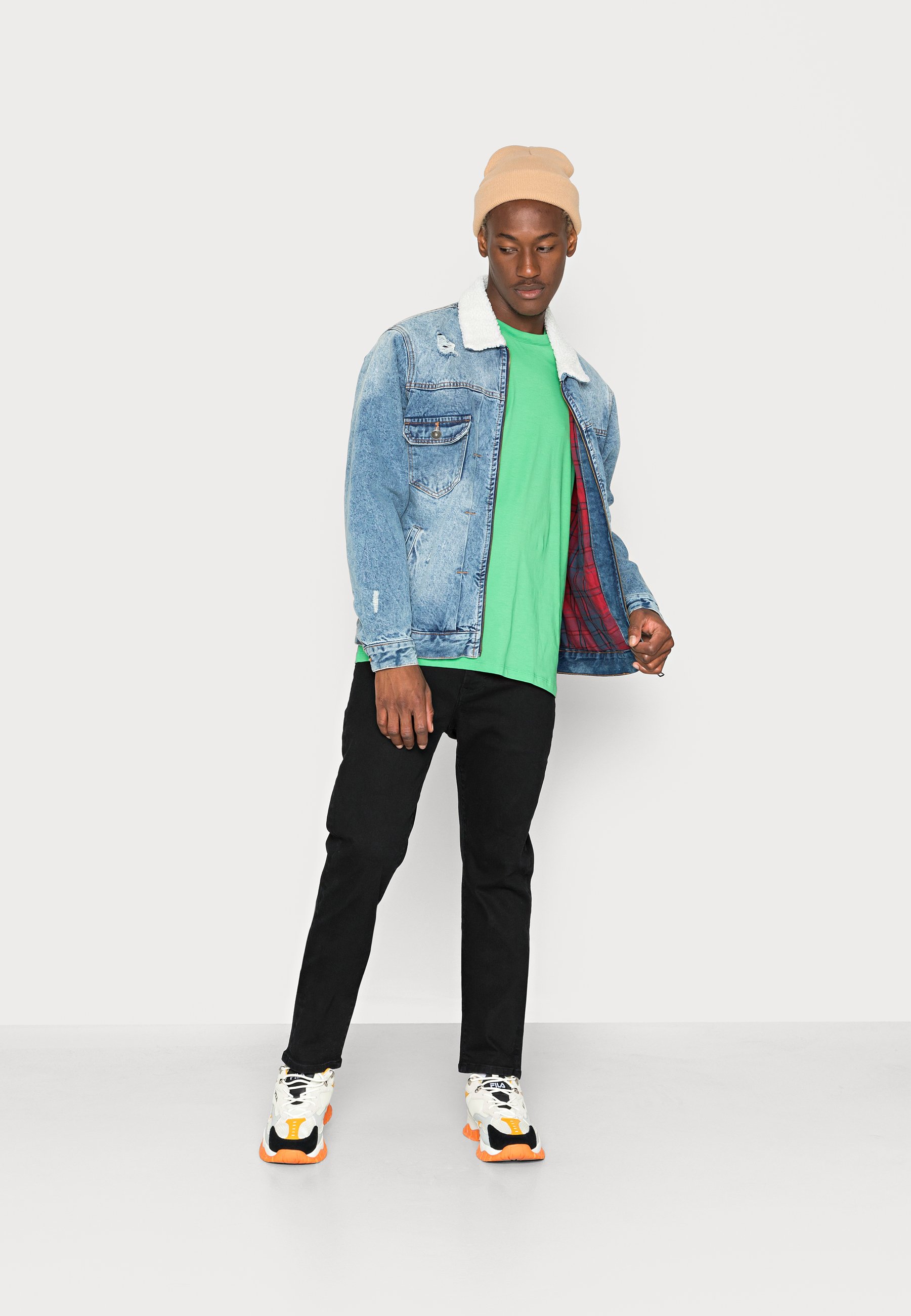 Esprit Straight leg jeans - black rinse/black denim