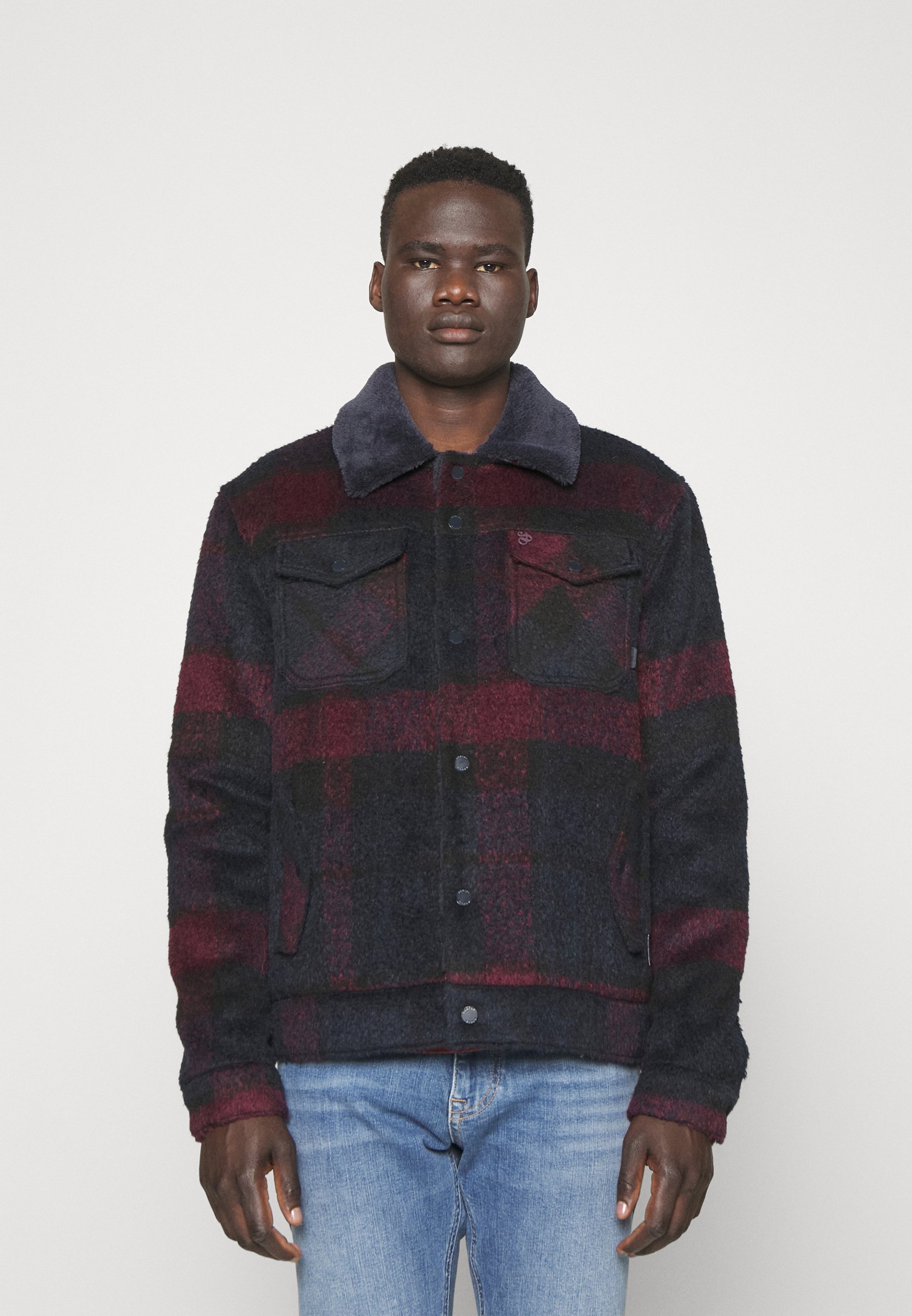 Scotch & Soda TRUCKER JACKET WITH COLLAR - Light jacket - bordeaux