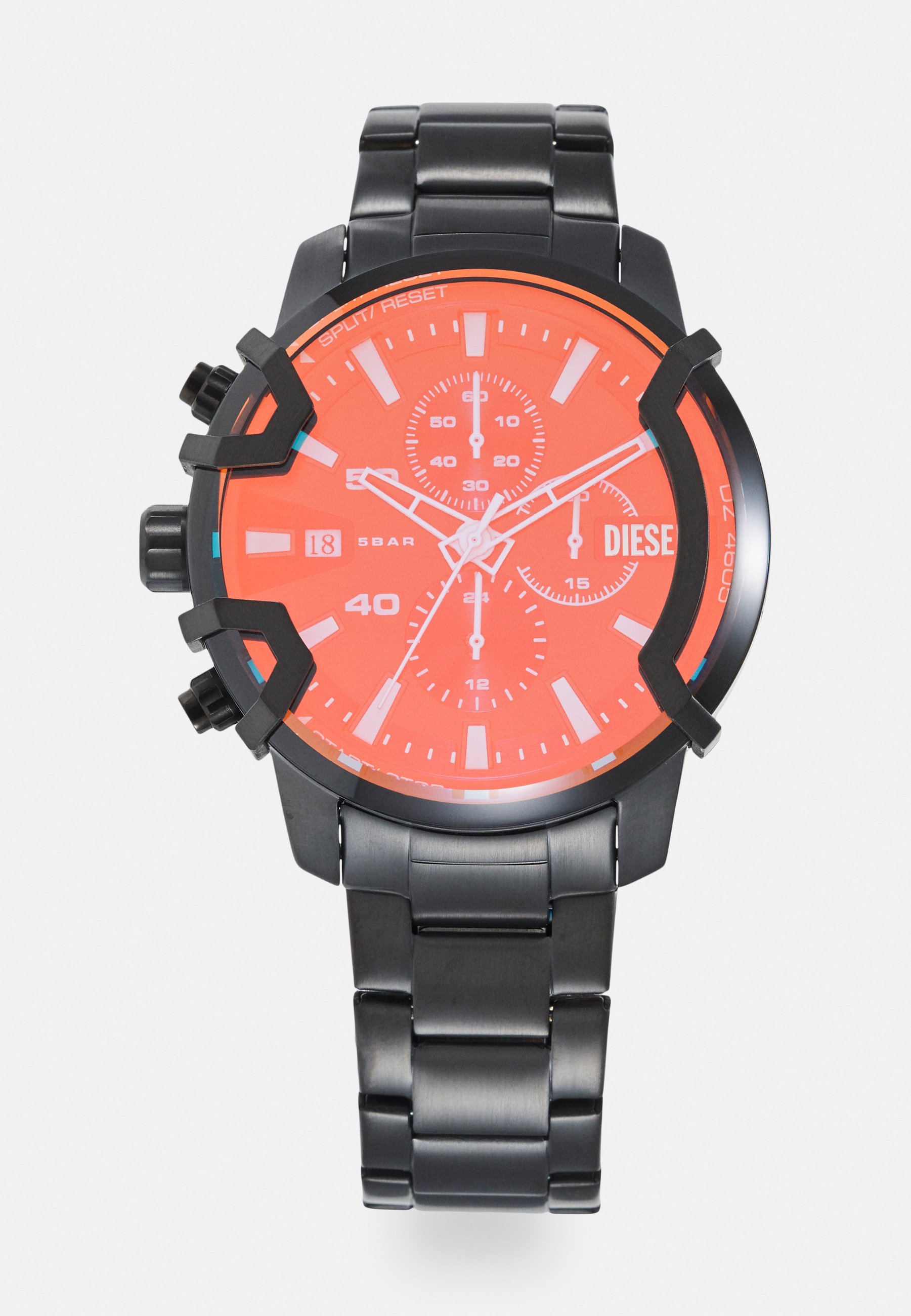 Diesel GRIFFED MINI - Chronograph watch - black/iridescent/black