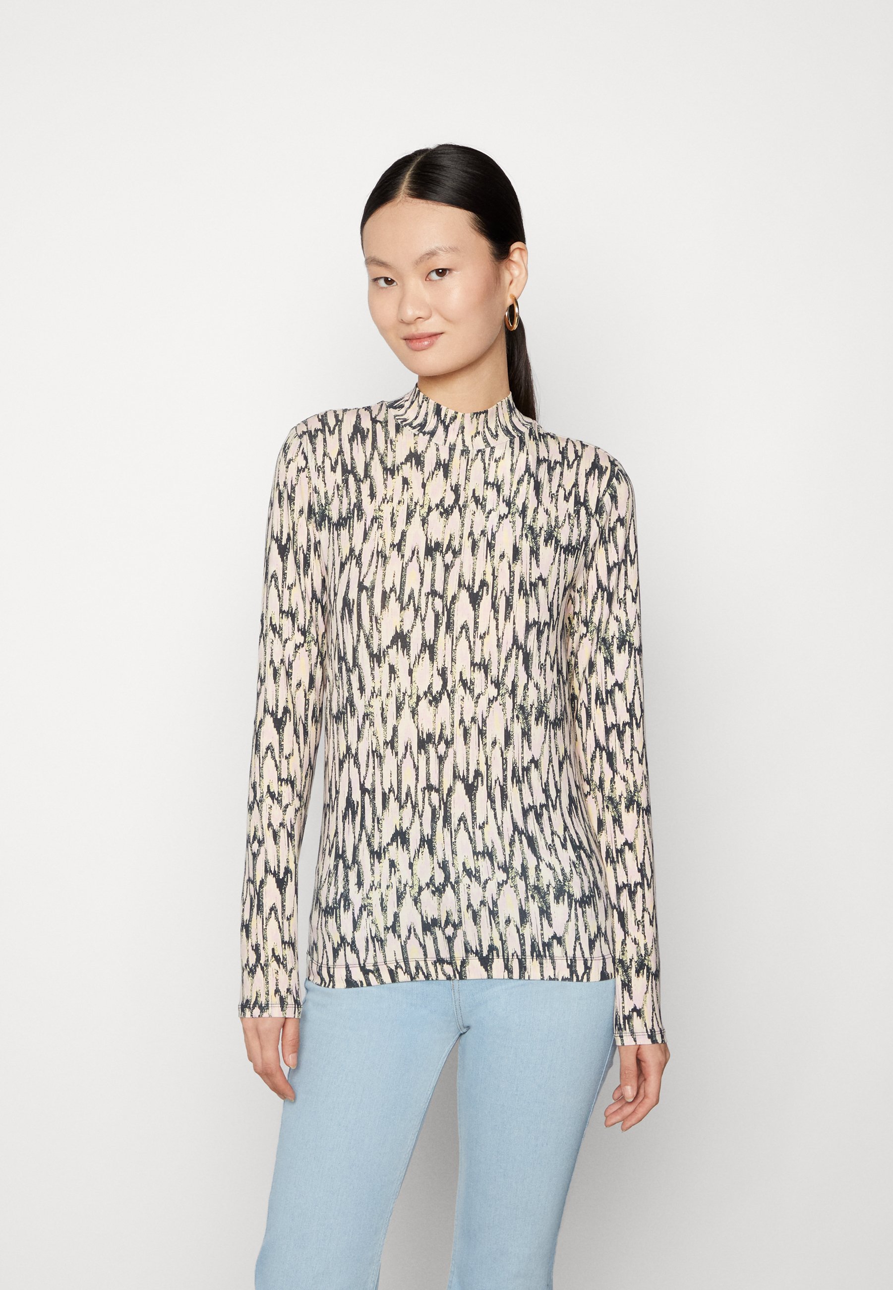 Scotch & Soda MOCK NECK ALLOVER PRINTED SLIM-FIT  - Long sleeved top - combo/multi-coloured