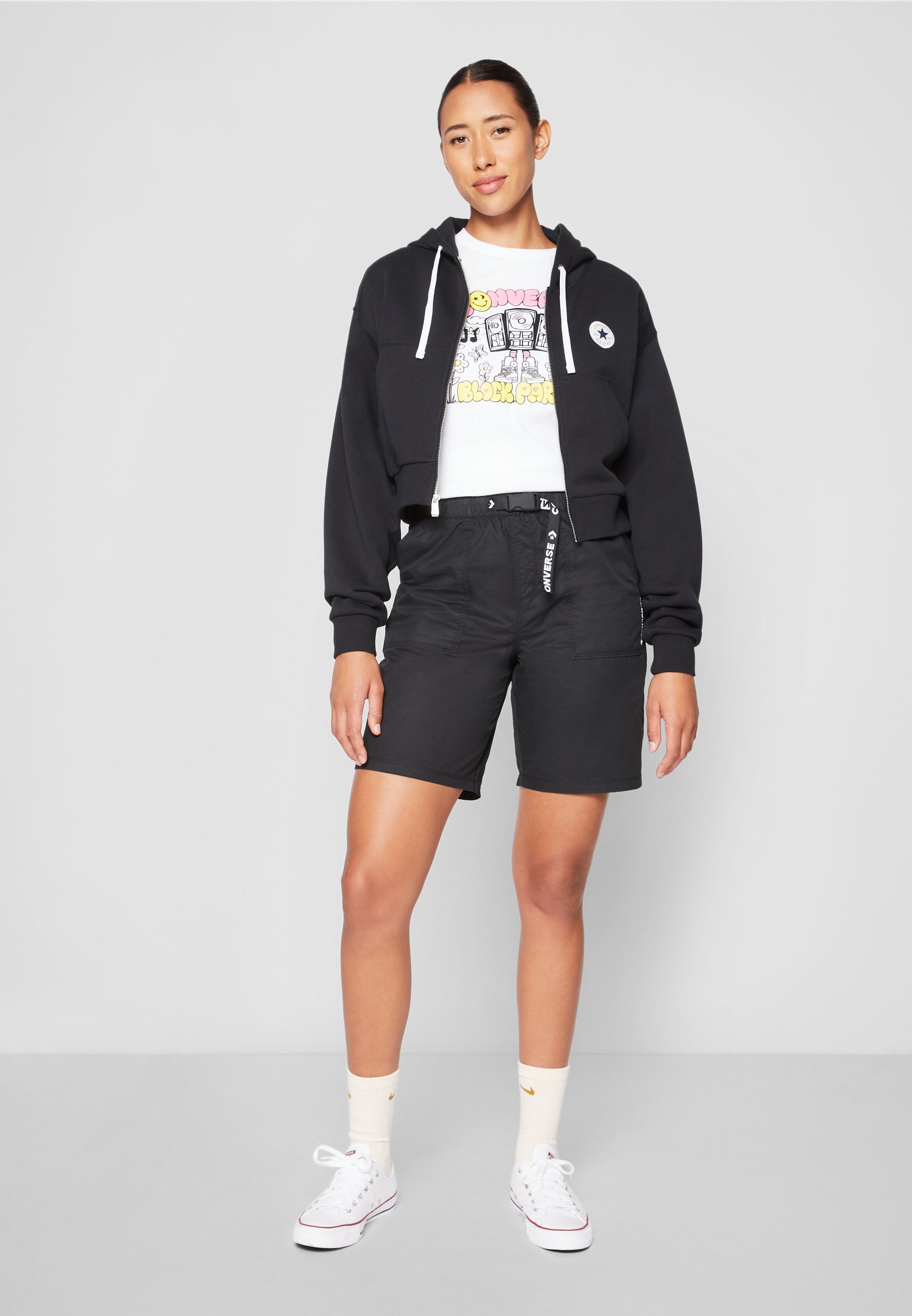 Converse CLASSIC - Tracksuit bottoms - black