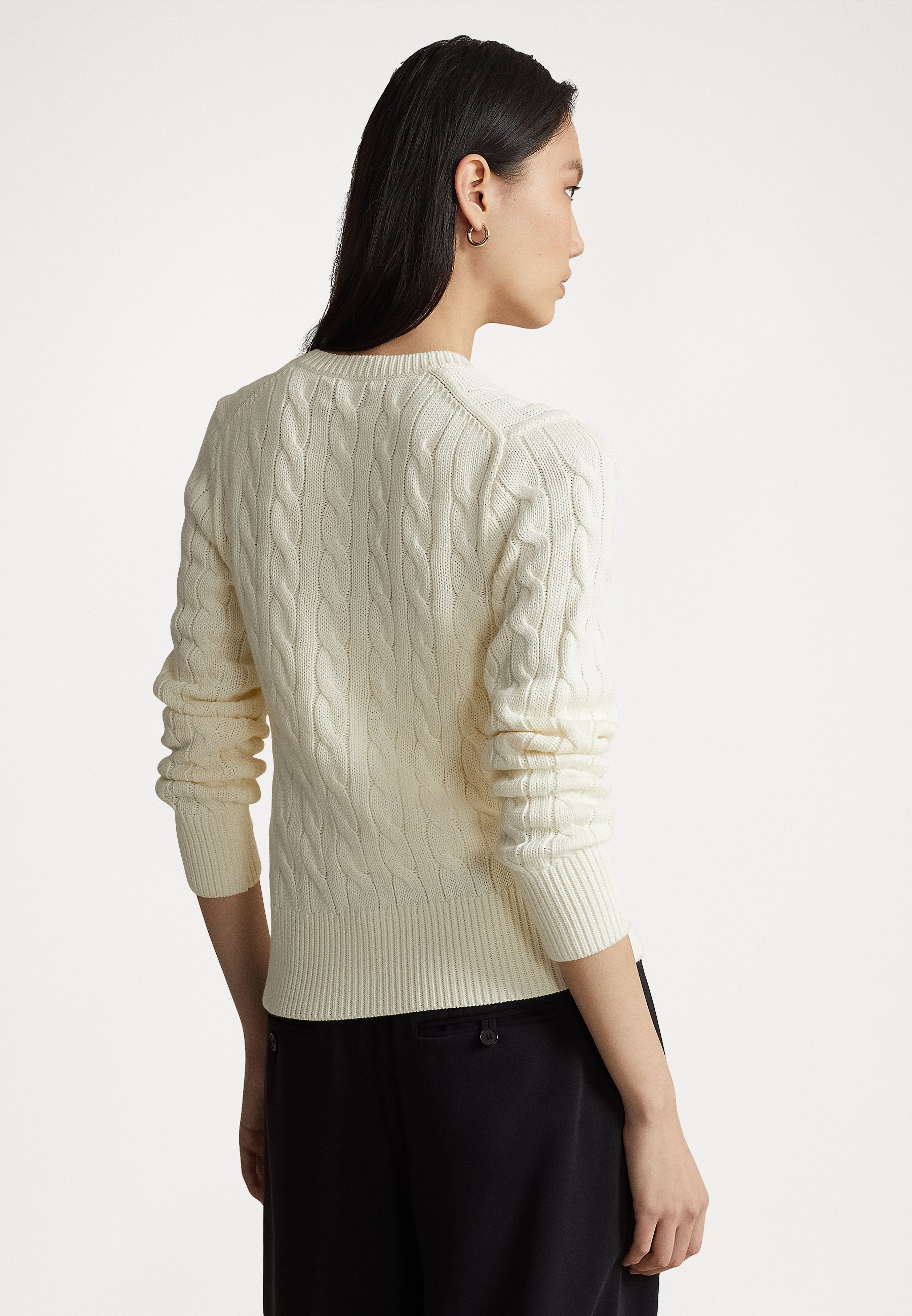Polo Ralph Lauren LONG SLEEVE CARDIGAN - Cardigan - parchment cream/off-white